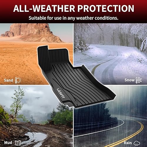 Miniatura 7 de LASFIT Tapetes de elastómero termoplástico para 1a y 2a fila de asientos de auto, para todo tipo de clima