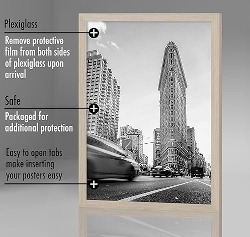 Miniatura 4 de Americanflat colección Epic - Marco para póster y de fotos, de 24 x 36 pulgadas, con plexiglás pulido, de estilo galería, con madera de ingeniería,