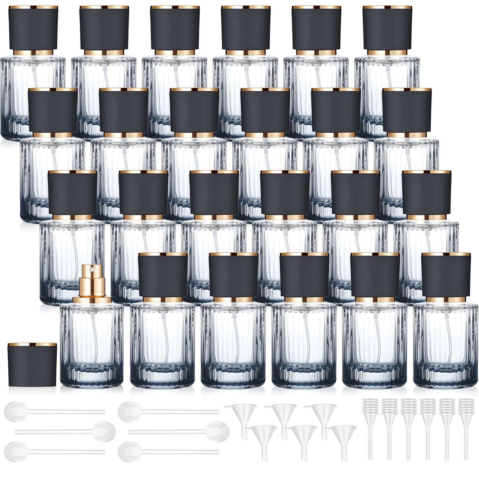 Flacons de parfum rechargeables en verre noir de qualité supérieure Teenyyou 50 ml x24