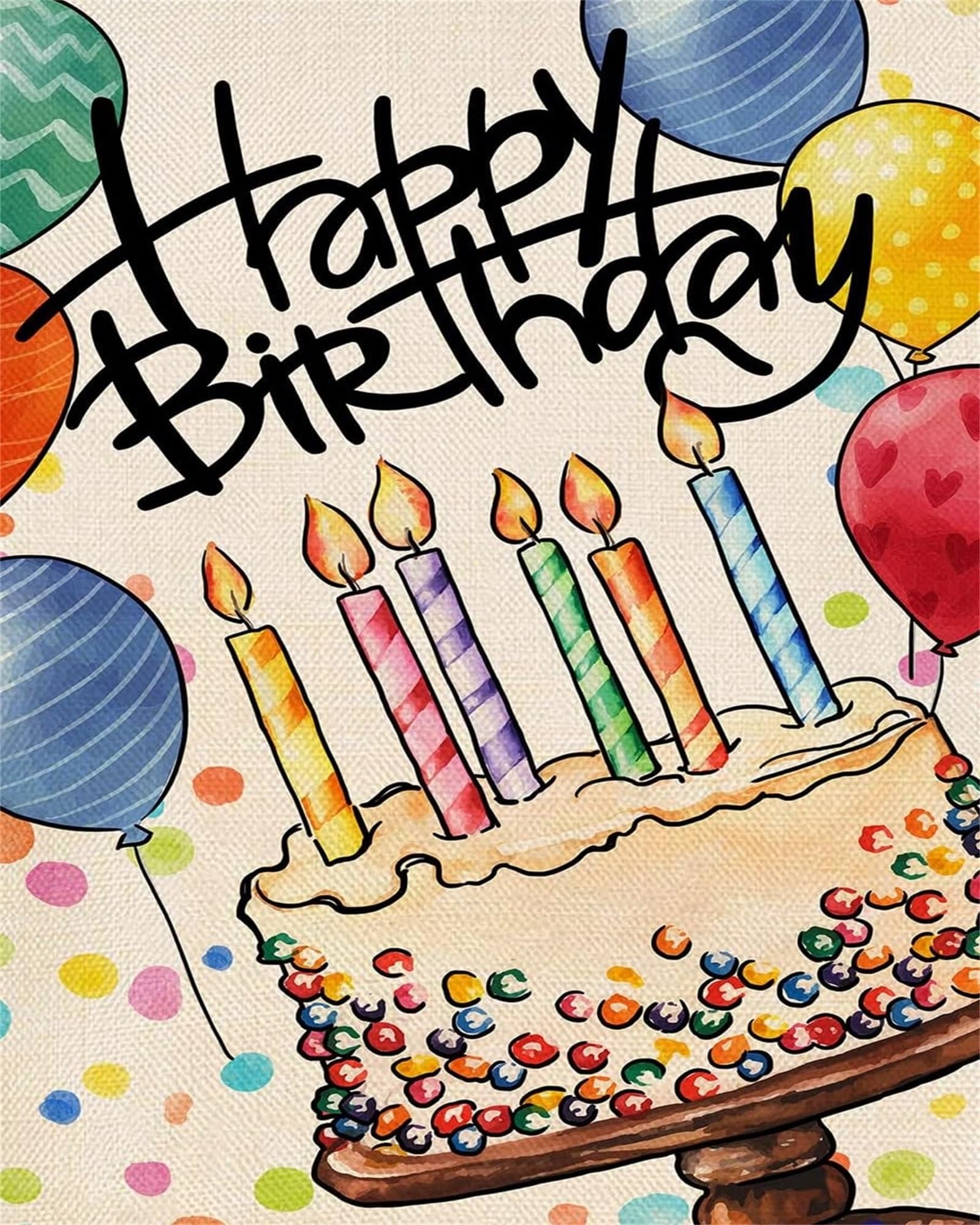 Muyankissu 5D Diamond Art Kits for Adult Happy Birthday Big Colorful Cake Candles Balloon 12x16inch …