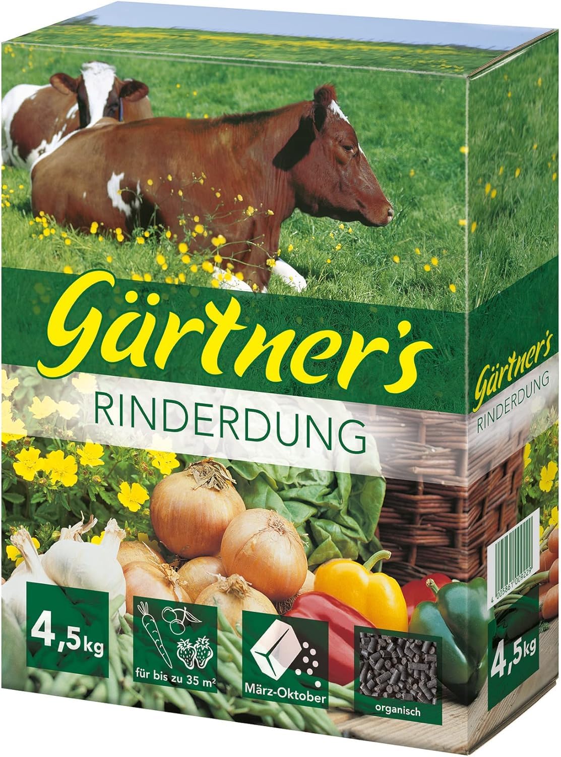 Gärtner's Rinderdung gekörnt – 4,5 kg, grün