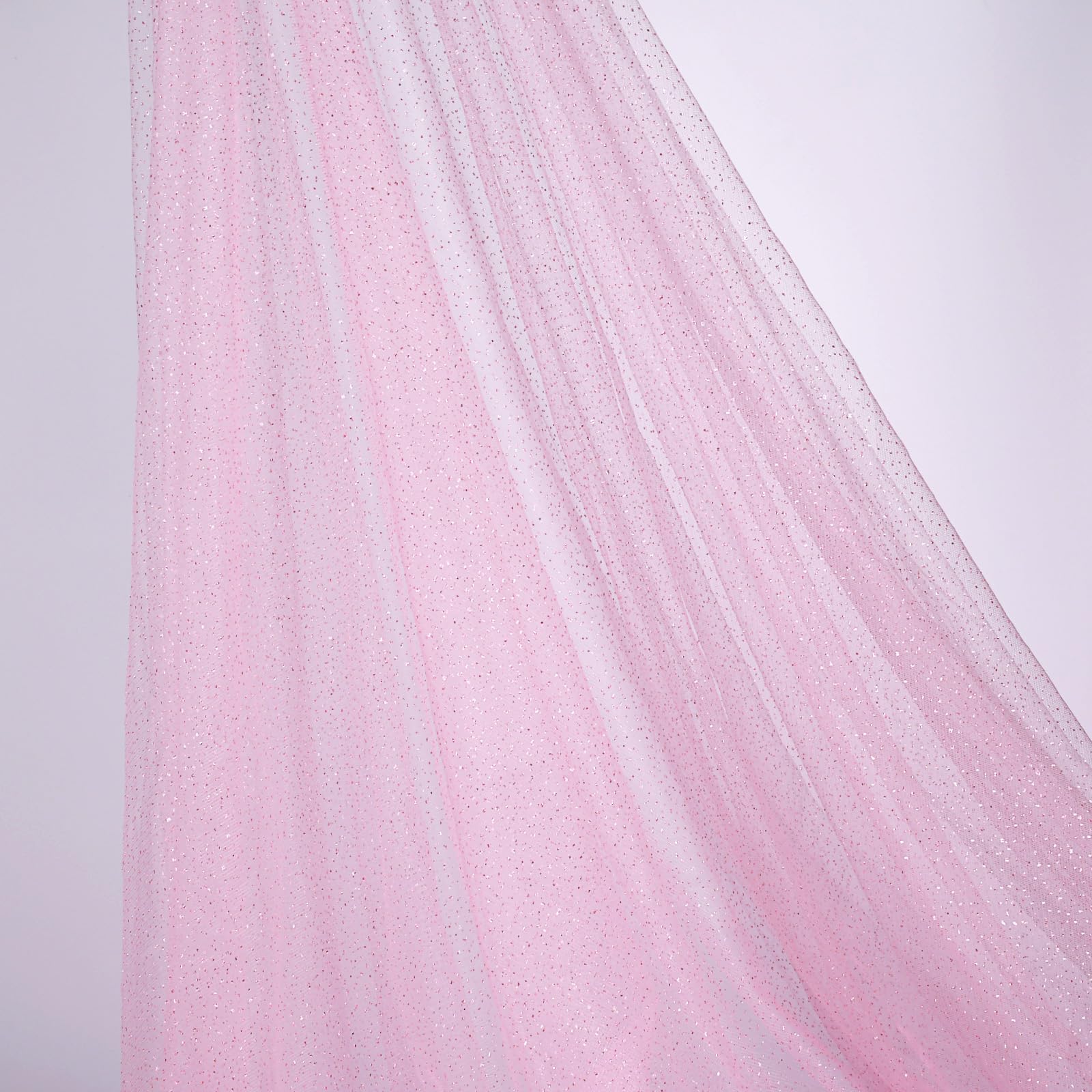 SHAYUAN 60" x 8 Yards Glitter Tulle Fabric Rolls for Bridal Veil Tutu Skirts Tulle Bolt Ribbons DIY Sewing Crafts Wedding Arch Bridal Showers