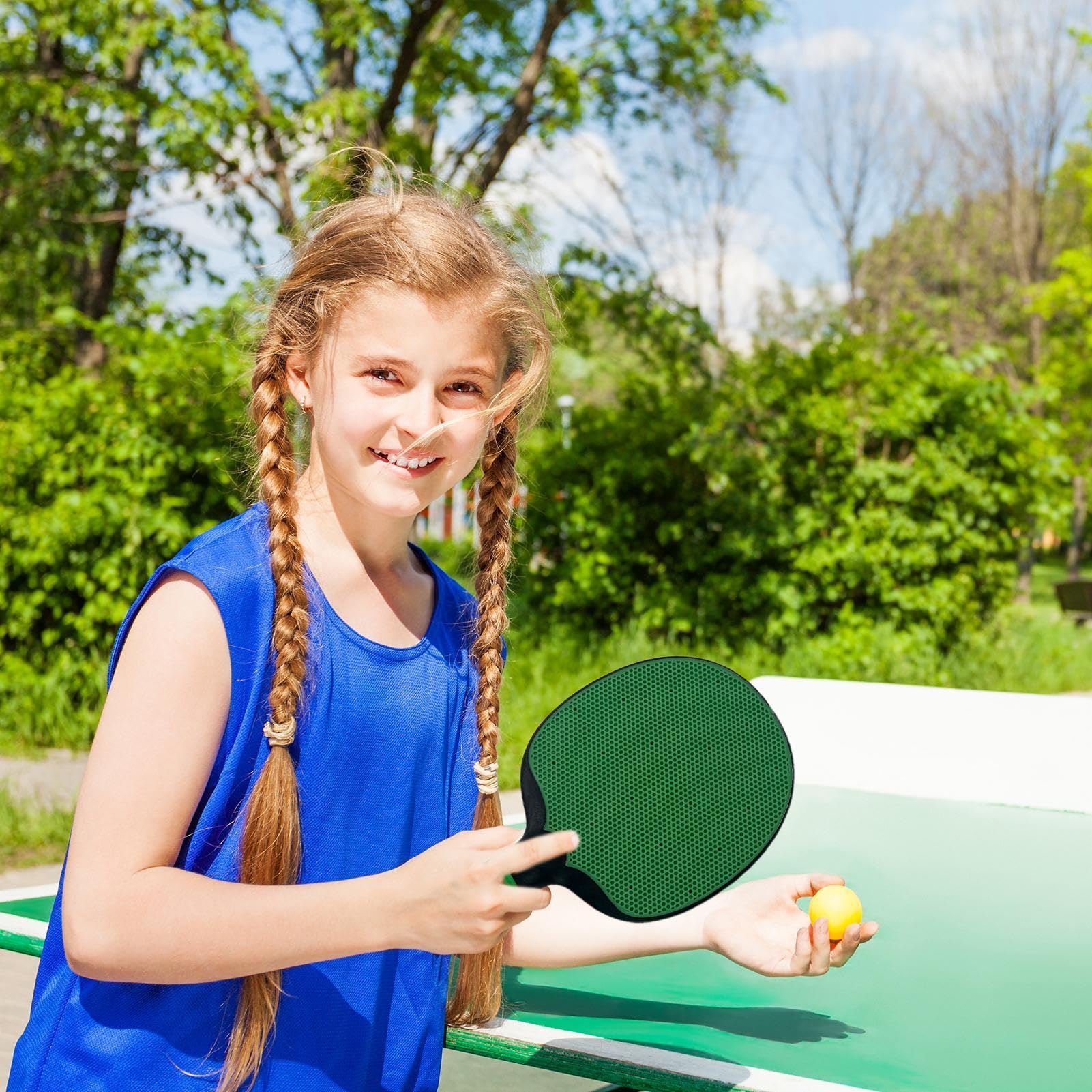 Table Tennis Paddle Training Racket PU Waterproof Height Adjustable Indoor Outdoor