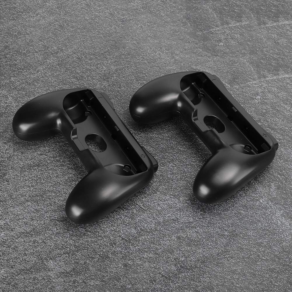 Ergonomicznie zaprojektowana czarna obudowa kontrolera gier, uchwyty do gier, dla Nintendo Switch Joy-Con Nintendo Switch Games Grips Obudowa Joypad(Czarny + czarny 2 opakowania)