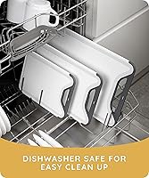 Vista 8 de Juego de 2 tablas de cortar de plástico para cocina, tablas de cortar aptas para lavavajillas con ranuras para jugos para carne, verduras, mango