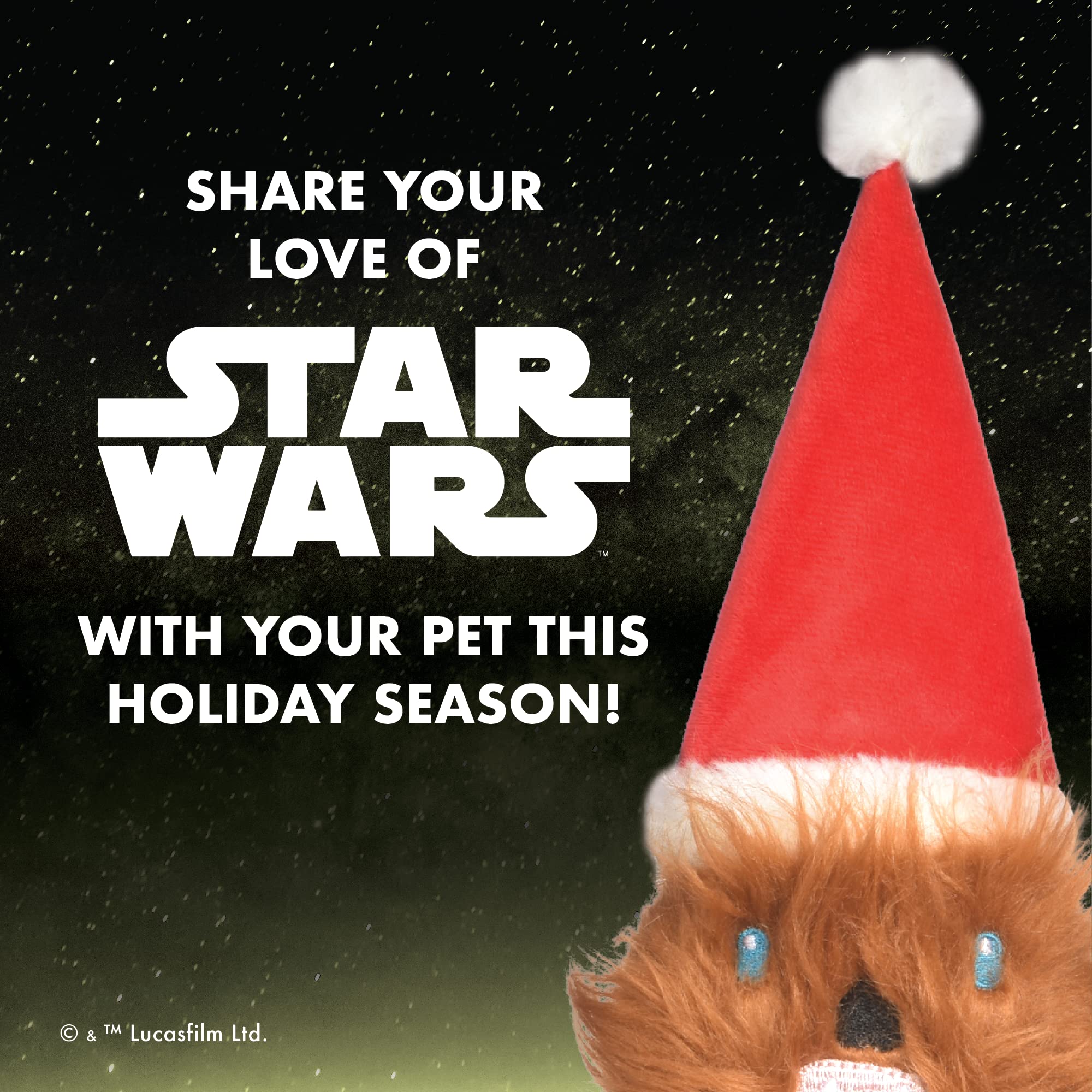 Star Wars Hundespielzeug Chewbacca Hundespielzeug für den Urlaub,Santa Chewbacca Quietschendes Hundespielzeug Kauspielzeug,Urlaub Hundespielzeug Star Wars Plüschtiere,15.2 cm kleines Hundespielzeug