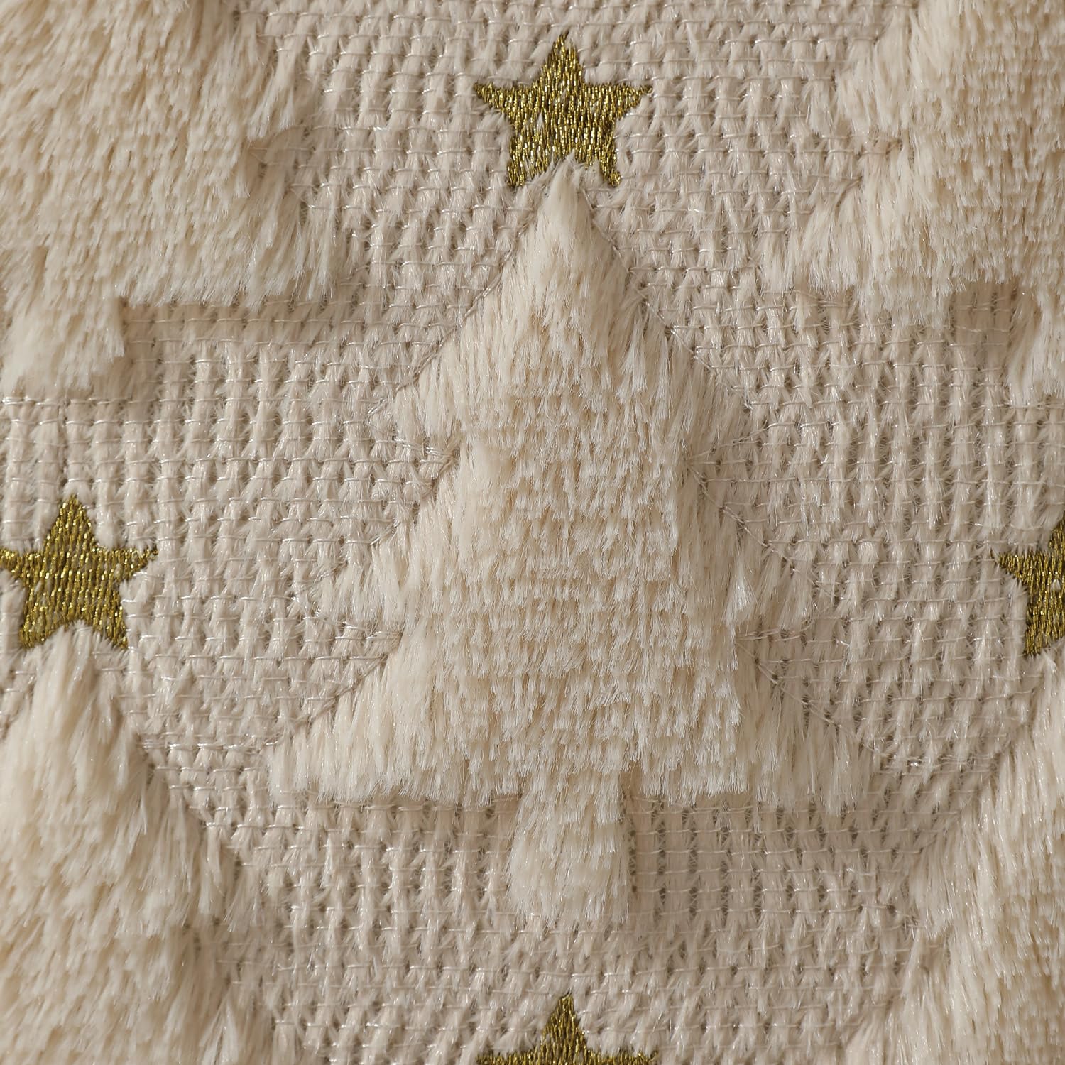 Juego de 2 fundas de almohada de Navidad de 18 x 18 pulgadas, fundas de almohada beige para árbol de Navidad, decoración de felpa y piel sintética, fundas suaves para invierno, Navidad, 6