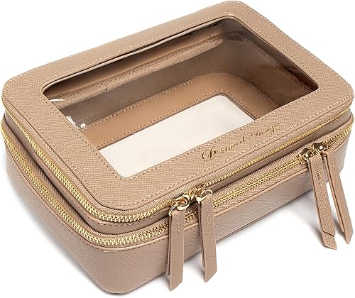 Miniatura 1 de Bolsas de maquillaje transparentes, bolsa de aseo aprobada por la TSA con cremallera, organizador de maquillaje transparente para equipaje de mano,