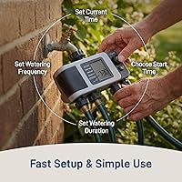 Vista 8 de Orbit 24639 B-hyve XD Temporizador de riego de manguera inteligente de 4 puertos con concentrador Wi-Fi