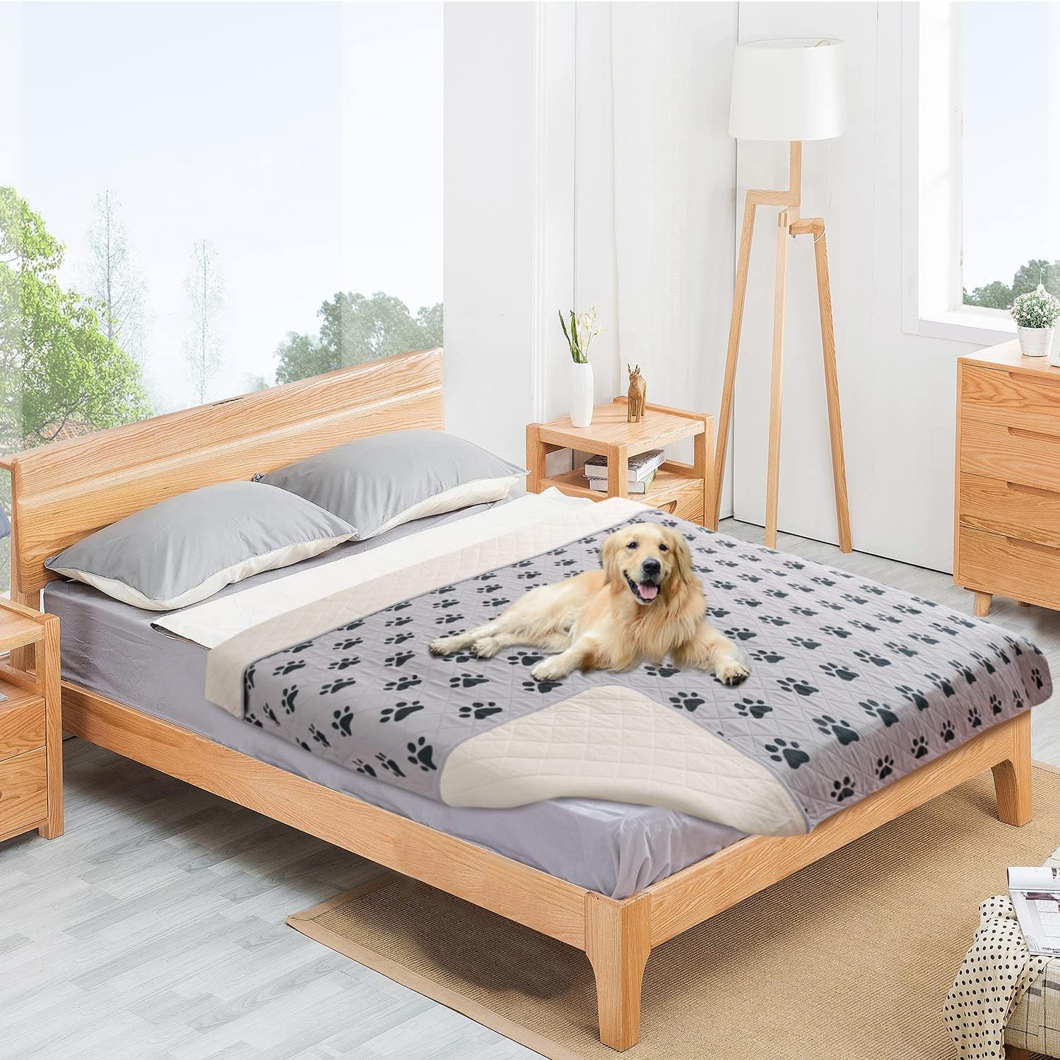 SPXTEX Dog Bed Cover Dog Crate Pads Dog Pee Pads Washable Dog Pads, Non Slip Puppy Pee Pads for Large Dogs, Waterproof Pet Pee Pad, Dog Whelping Training Pads for Dogs, 1 Piece, 82"x86"