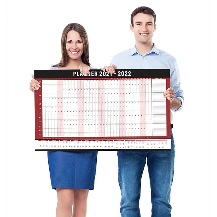 Buy 2021 2022 Wall Planner A1 Size Year Calendar Organiser Runs Aug To