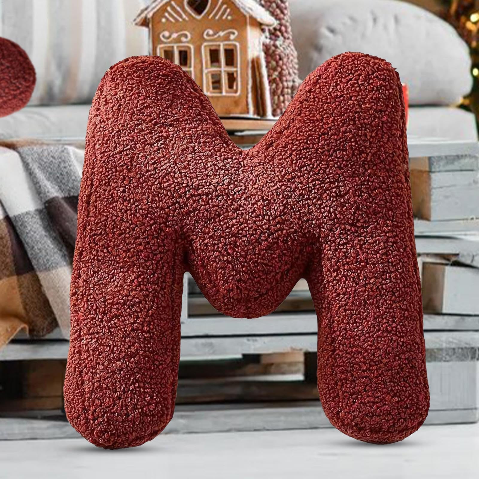 新品 HOTEL SLY アルファベット クッション 枕 立体文字 生地 美品 Amazon.co.jp: ソフトイニシャルスロークッション、アルファベット文字