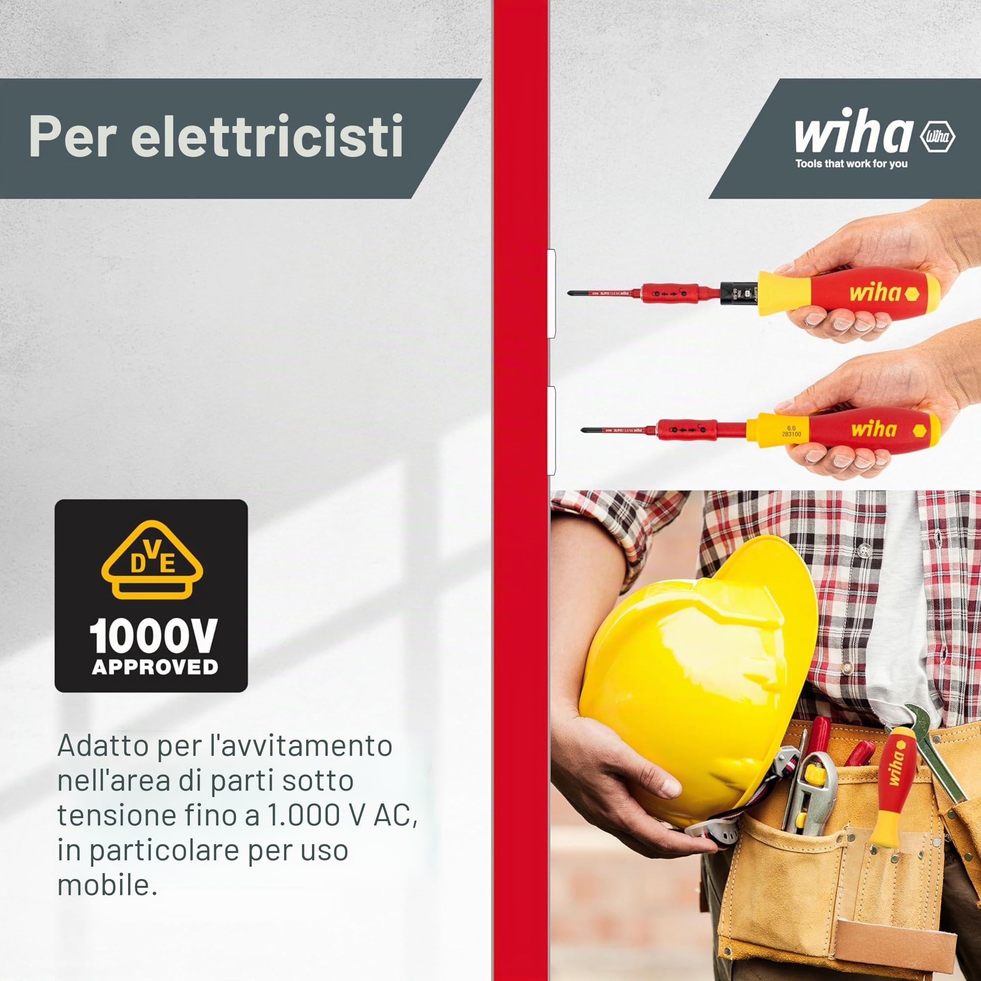 Wiha Juego de destornilladores dinamométricos TorqueVario®-S electric 0,8-5,0 Nm en surtido, de 14 unid., con limitación del par de apriete de ajuste variable, incl. bolsa plegable (40674) | (40674) Set misto 14 pz 0,8-5,0 Nm incl. slimBits, borsa pieghev