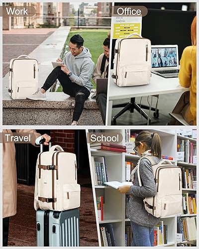 Vista 95 de VECAVE Mochila de viaje para laptop, mochila aprobada para vuelos,Mochila deportiva para universidad casual, E-peacockblue, Mochila para laptop