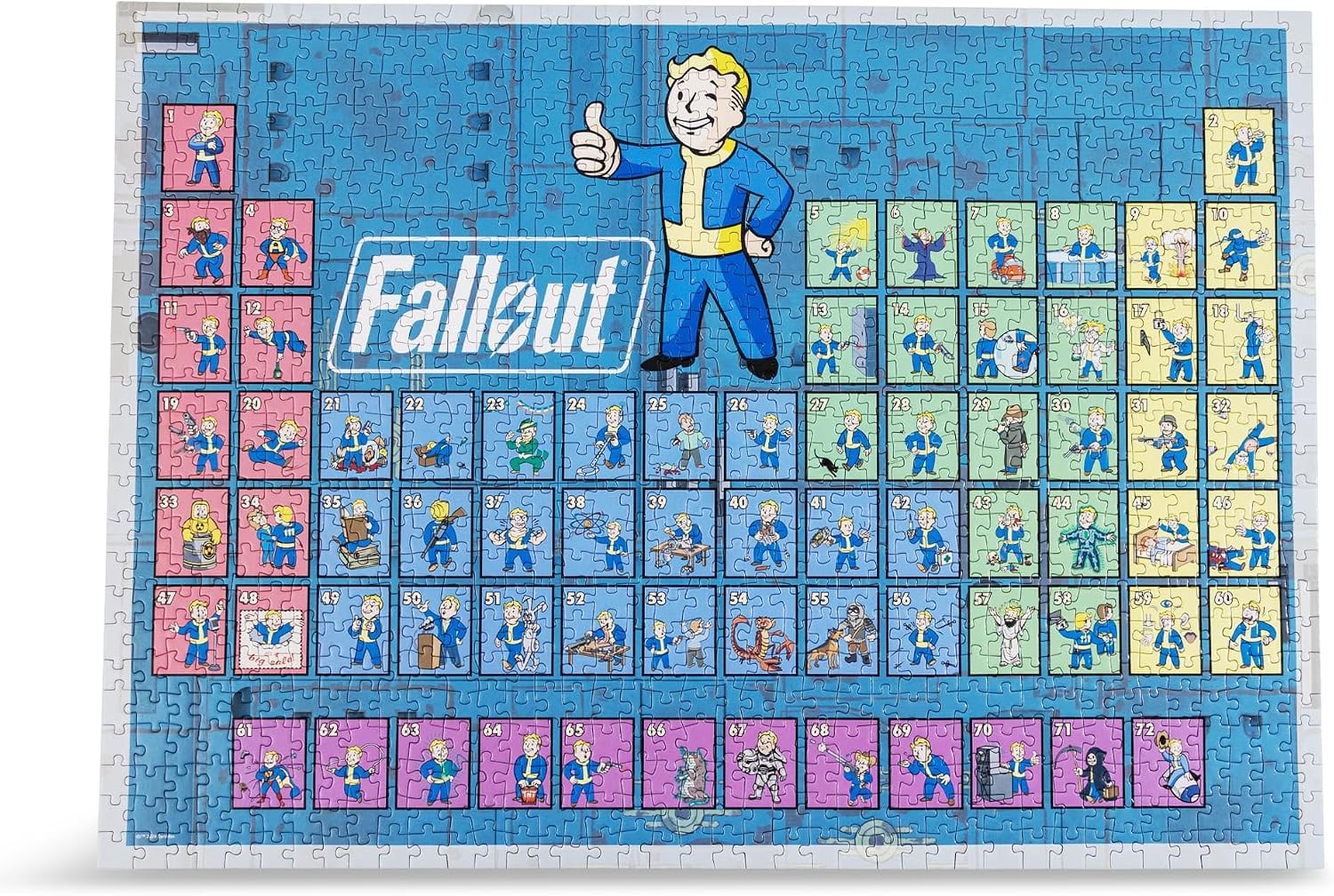 Fallout Periodic Table of Vault Boy 1000-Piece Jigsaw Puzzle for Adults | 28 x 20 Inches