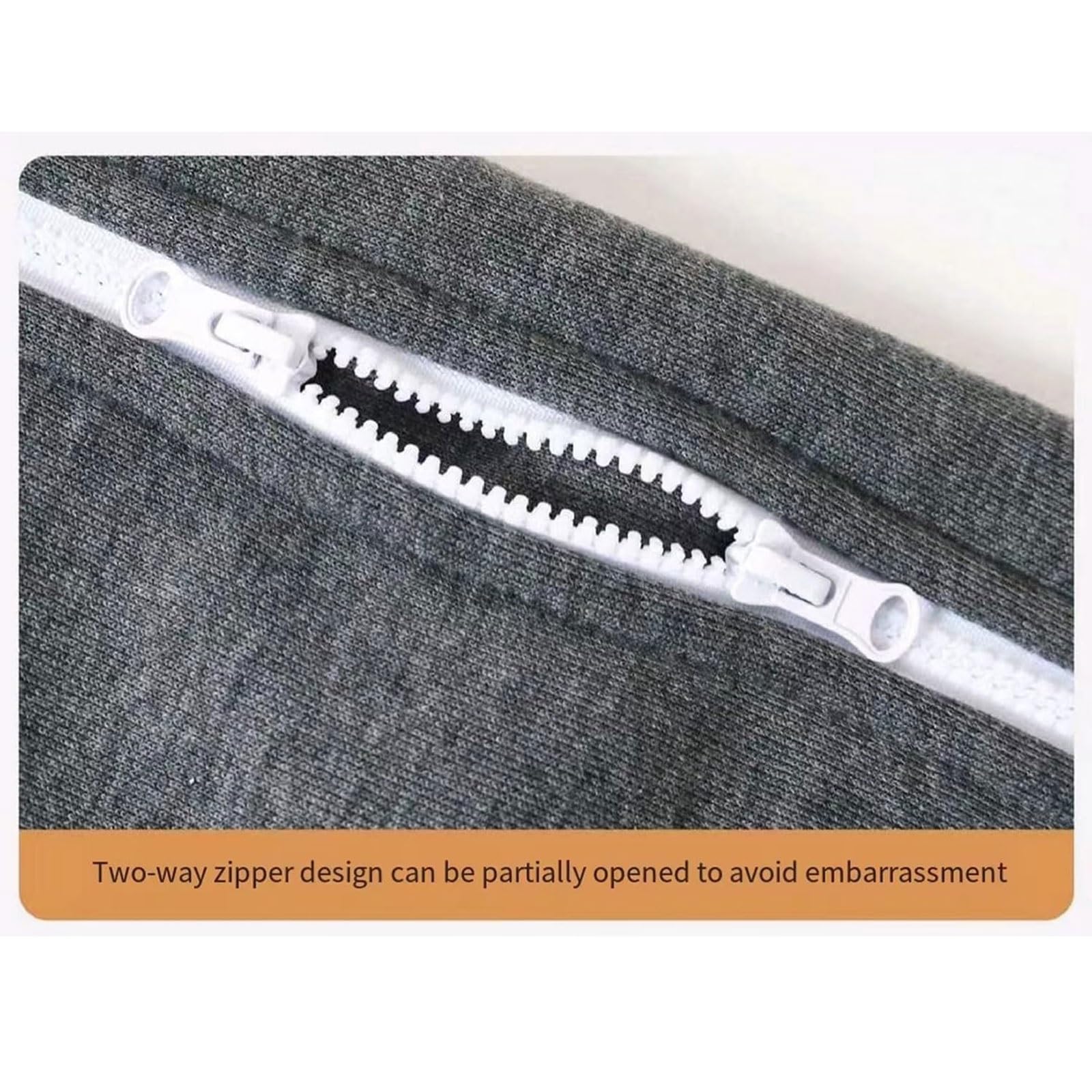 Pantaloni for pazienti con cerniera facili da indossare, in cotone, for uso medico, for anziani e allettati, for riabilitazione chirurgica e infermieristica