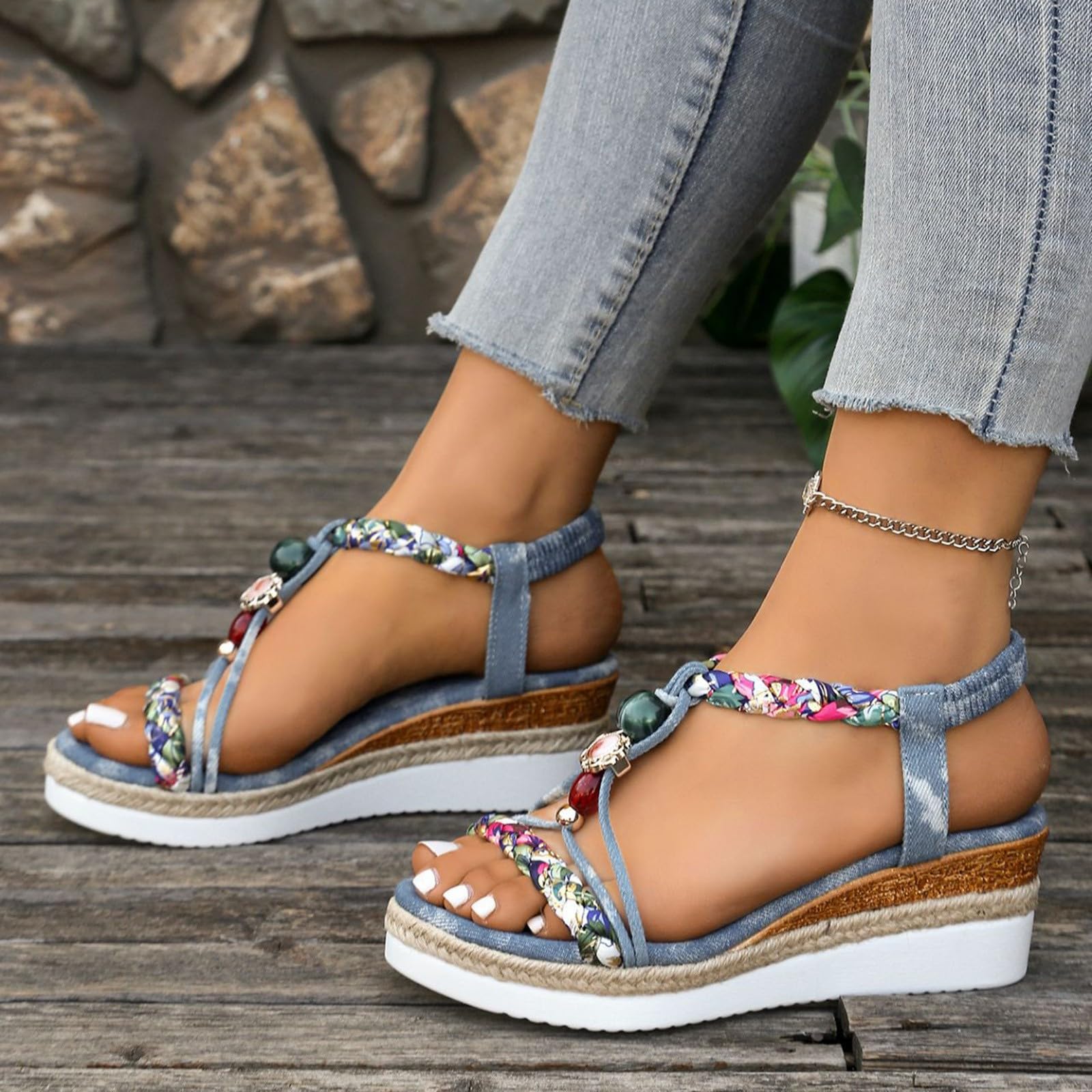 Genérico Alpargatas Mujer Cuña Baja Sandalias Esparto Cuñas Vestir Sandals Elegantes Esparteñas Verano Zapatos Cuerda Calzado Comodas Zapatillas Plataforma Sapatos Shoes