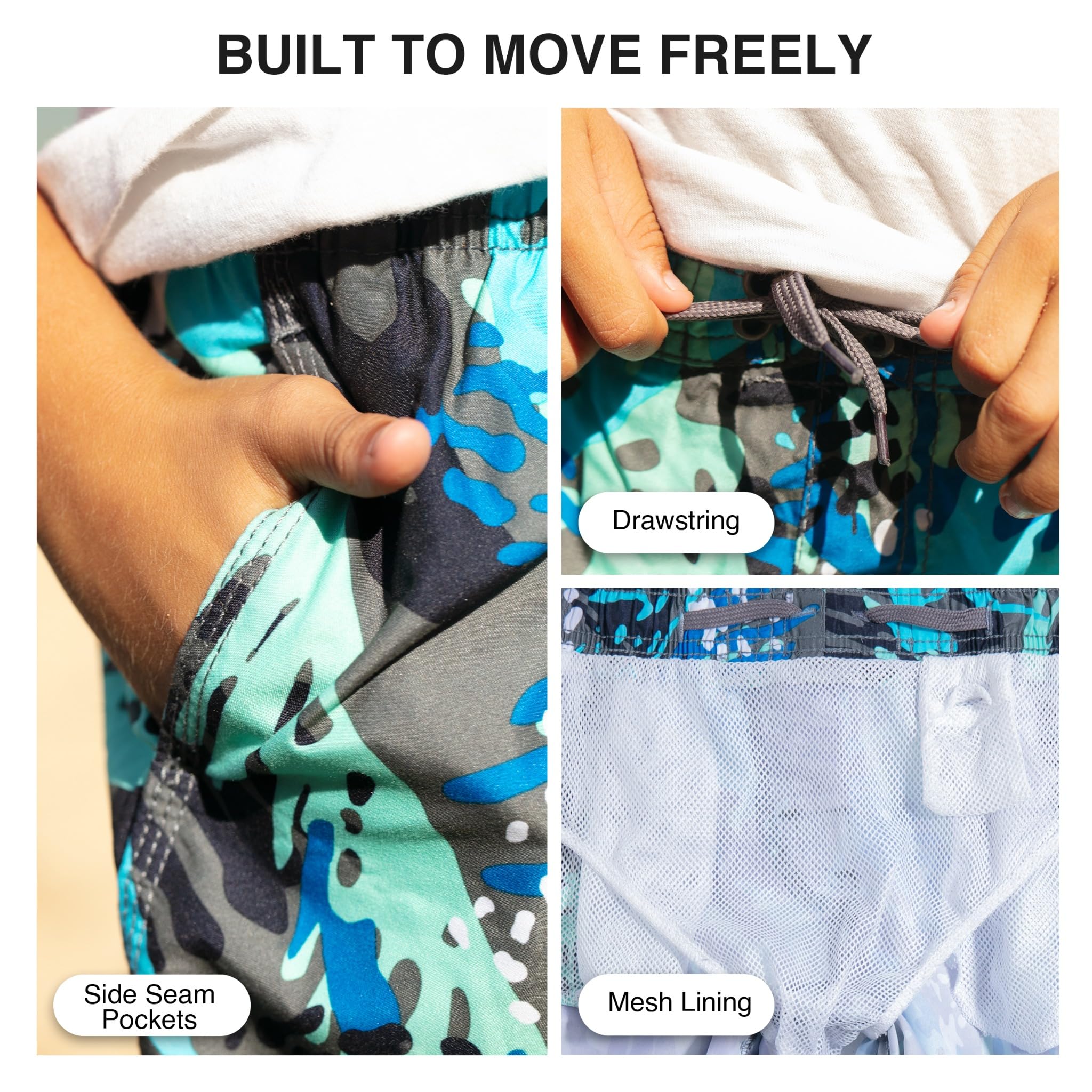 Kanu Surf Avalon Quick Dry UPF 50+ Beach Swim Trunk Maillot de Bain Garçon (Lot de 1)