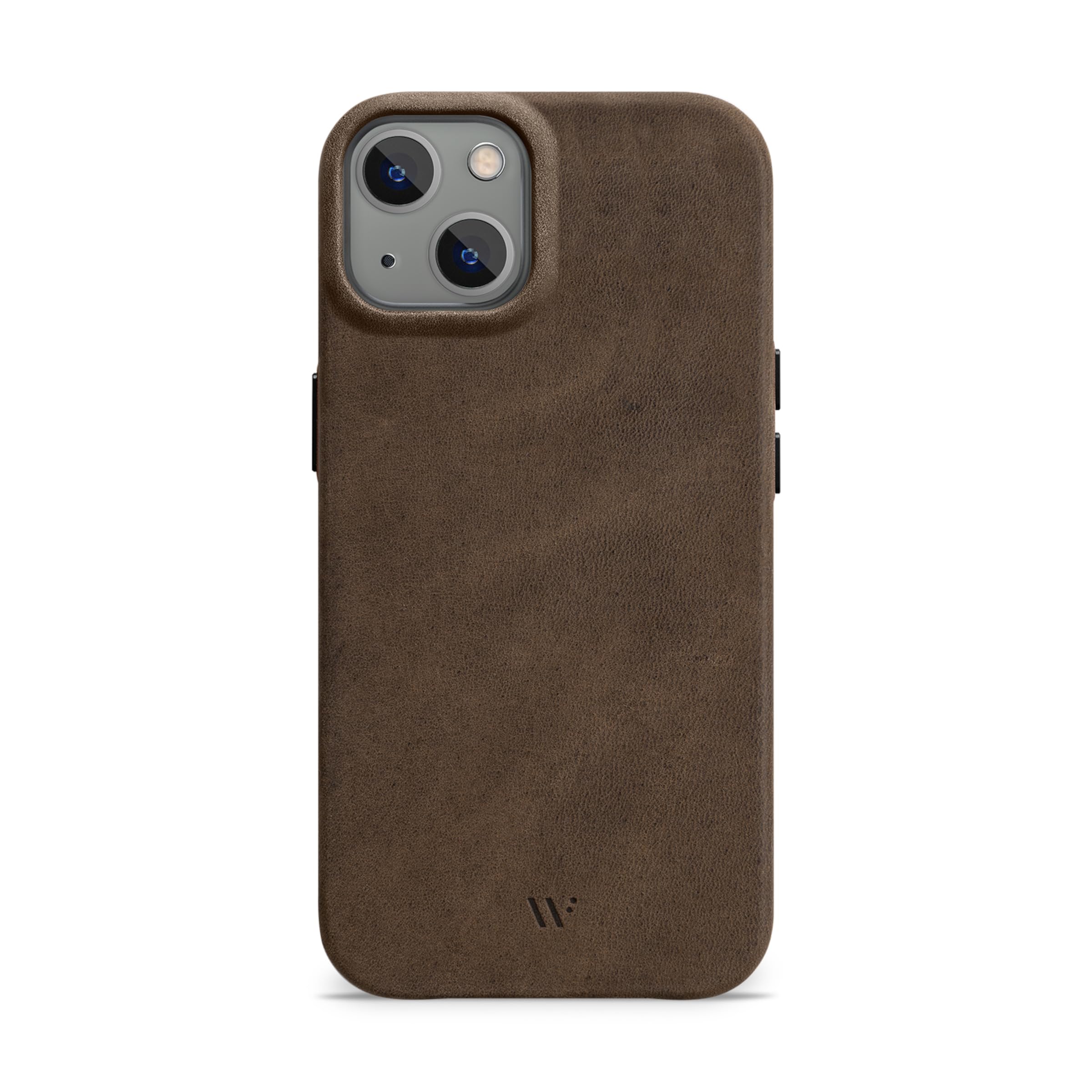 WIIUKA Funda para iPhone 15, piel de Alemania, funda de piel extrafina, funda premium para teléfono móvil, funda Qi, marrón vintage
