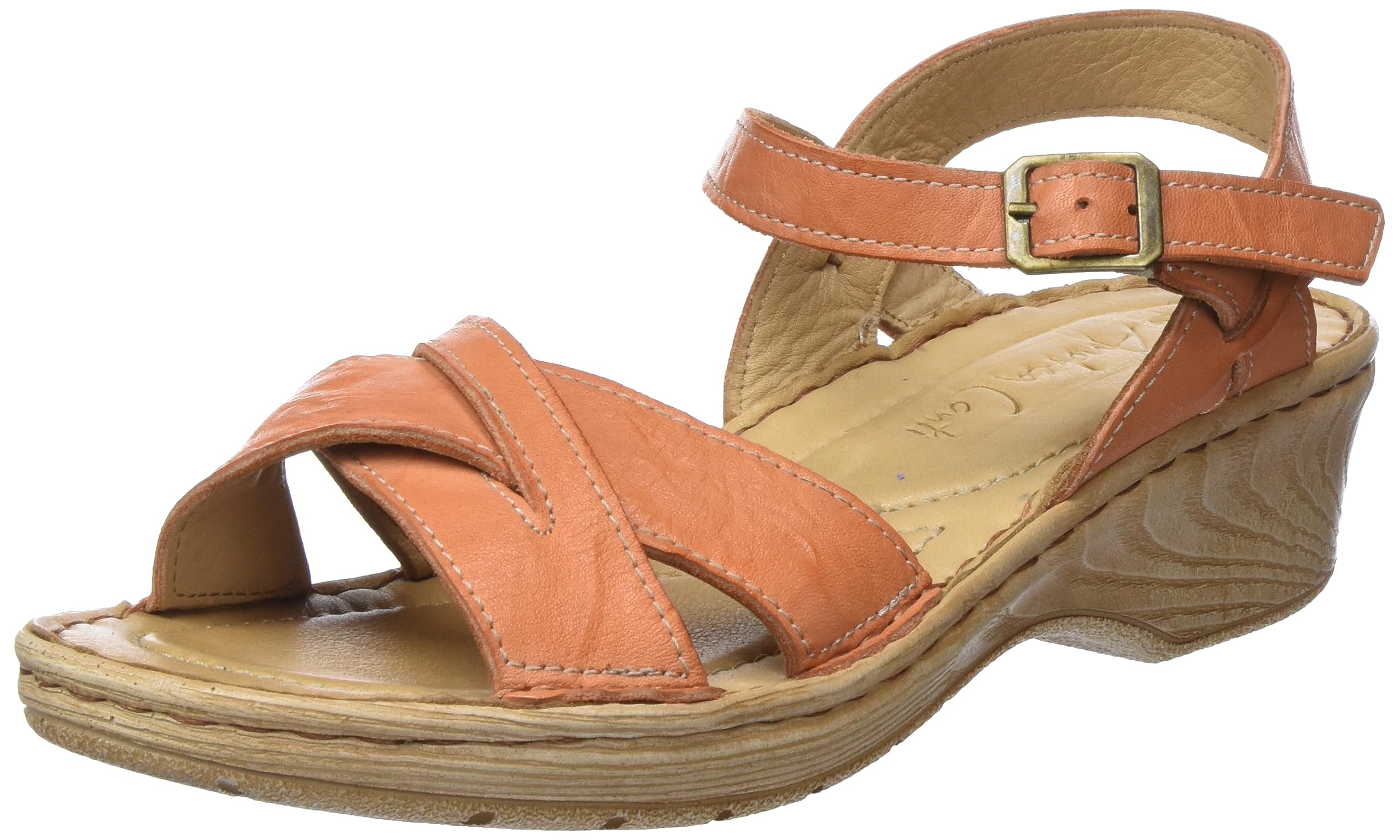 Andrea Conti Women's sandals with heel, Papaya, 8 UK