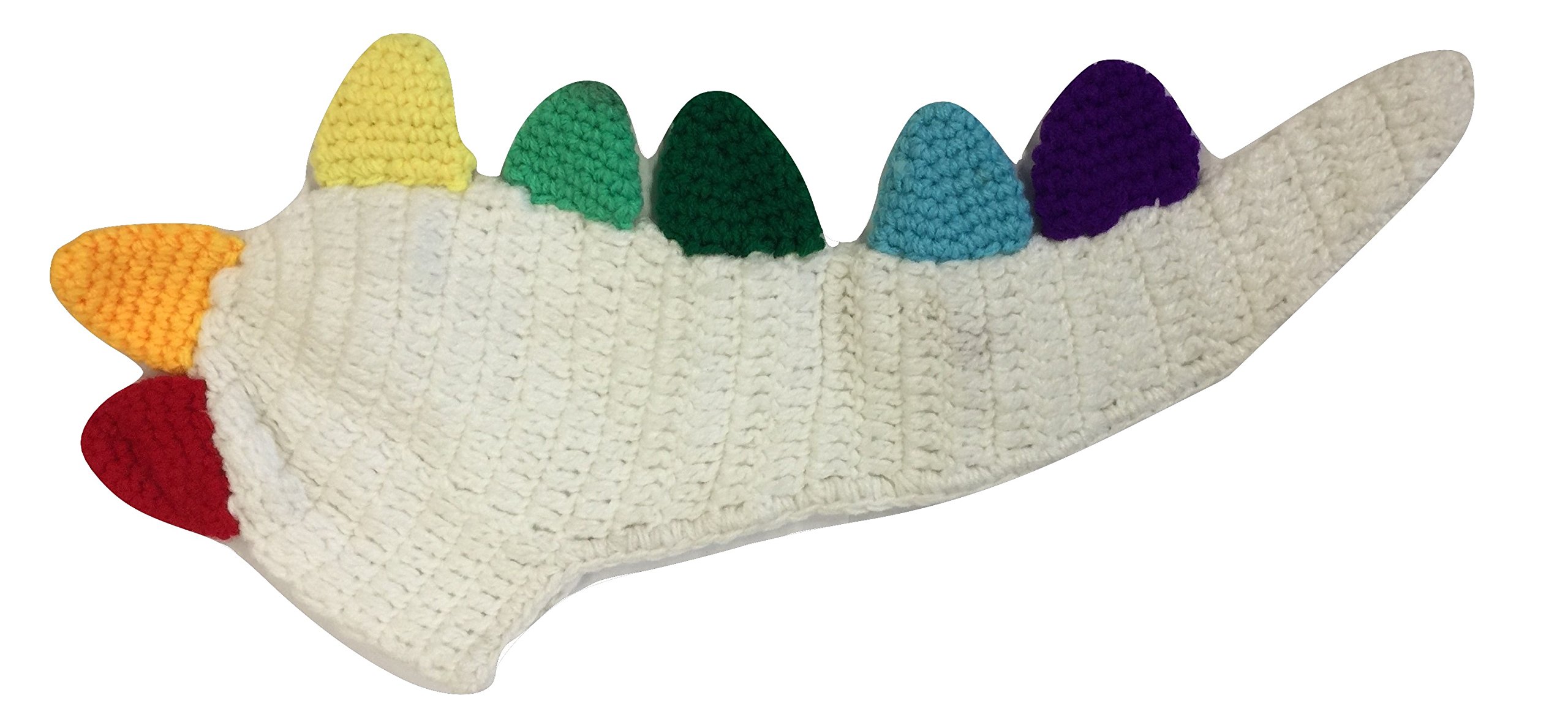 Matissa Women's White Dinosaur, Newborn Baby Girl/Boy Crochet Knit Costume Photo Photography Prop Hats Outfits (White)