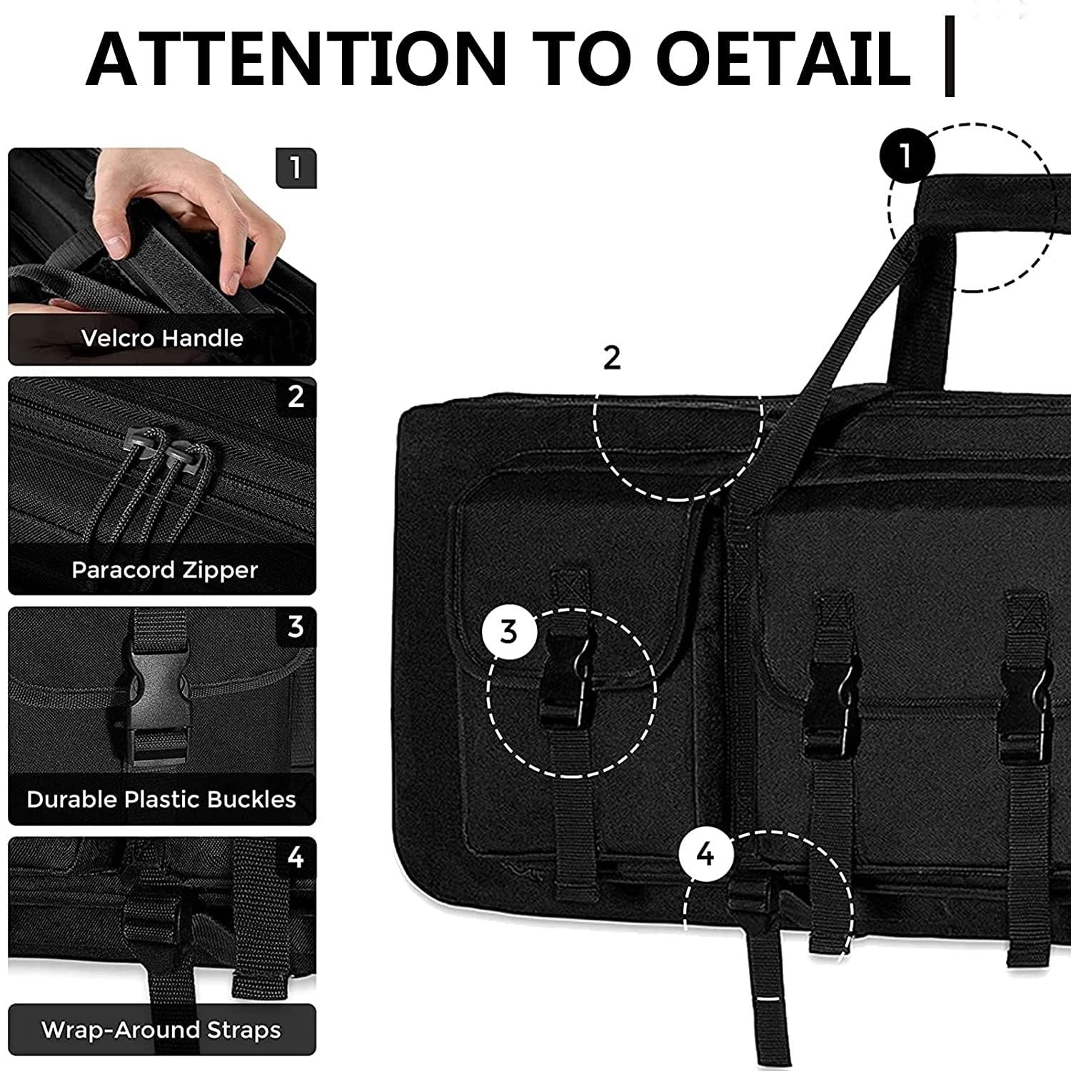 Custodie Per Carabine,Borsa Tattica Lunga per Trasporto Fucili Zaino Fucile Caccia Borsa Per Armi Portatile Fodero per fucile Per Pesca, Caccia, Tiro Sportivo