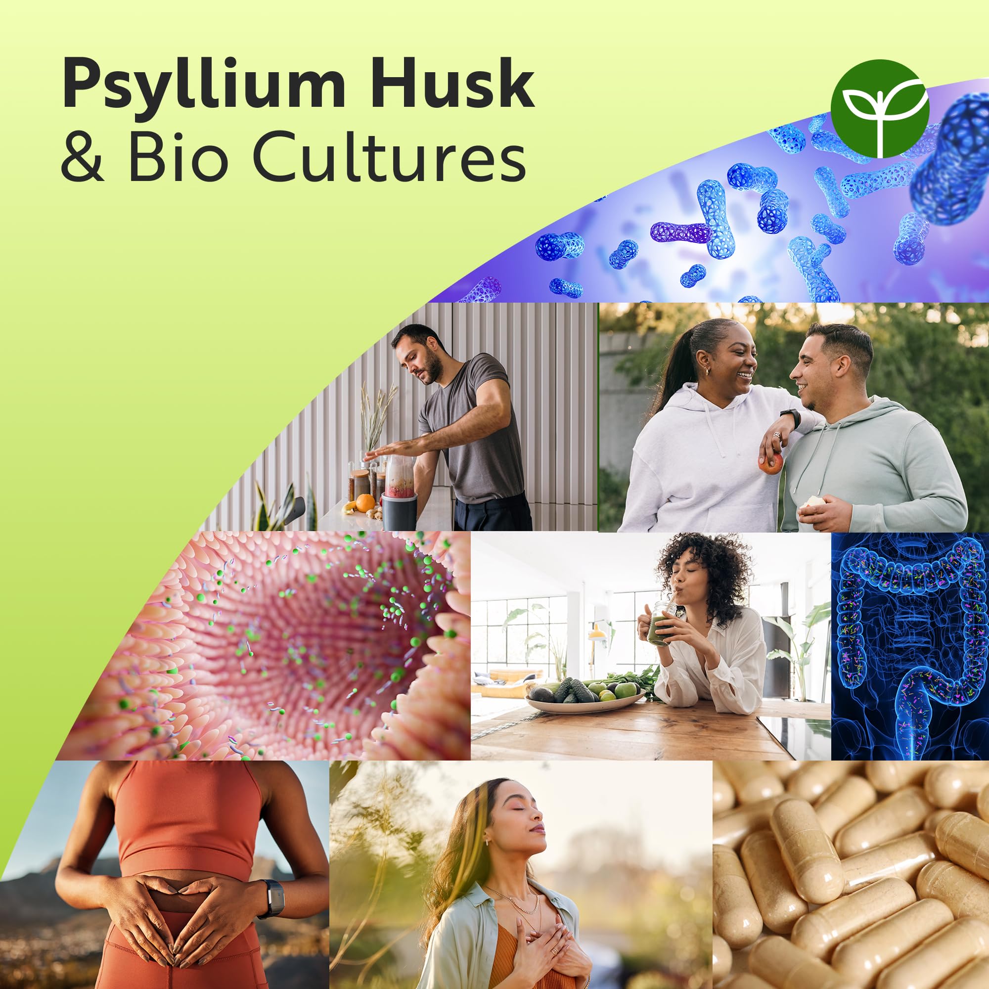 Nutravita Psyllium Blond 4500mg Vegan avec 500 Million de CFU - 180 Psyllium Gelules pour 3 Mois - Complement Alimentaire Transit Intestinal (EFSA)