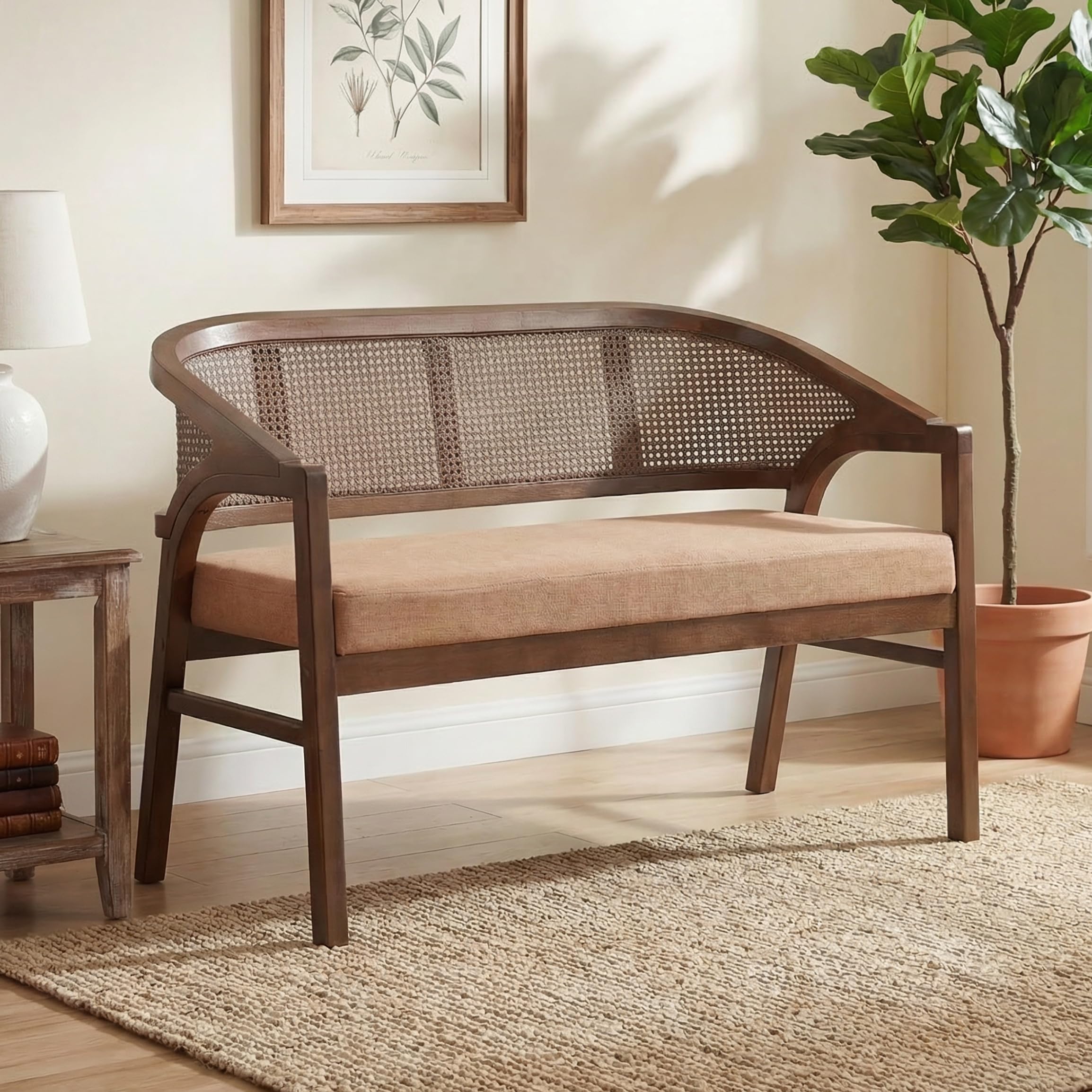Photo 1 of Christopher Knight Home Faritel Loveseat Sofa - Caramel+Walnut