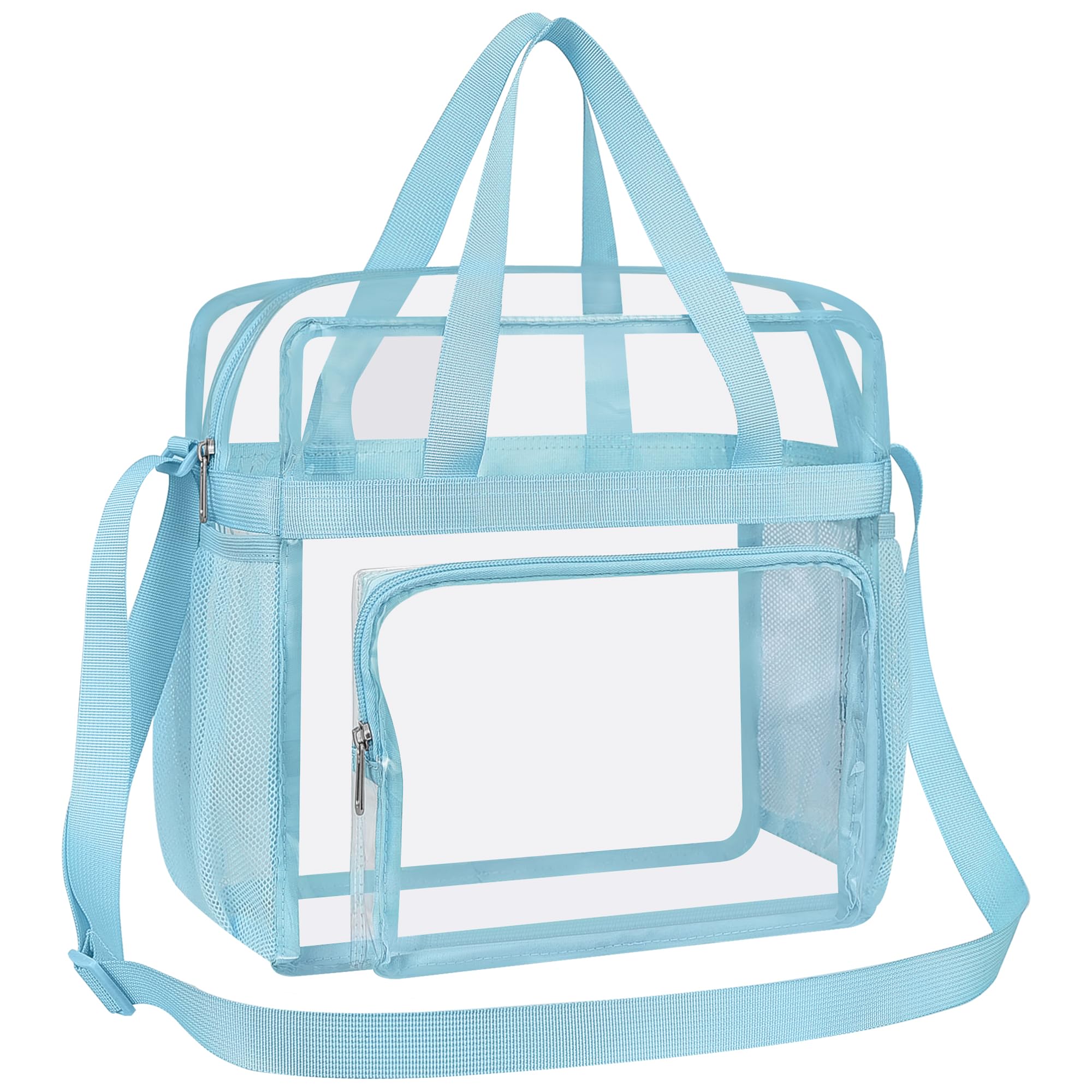 Oraben Clear Bag Stadium Approved 12x6x12 Clear Tote Bag with Removable Strap Clear Lunch Bag for Work Sports Festival