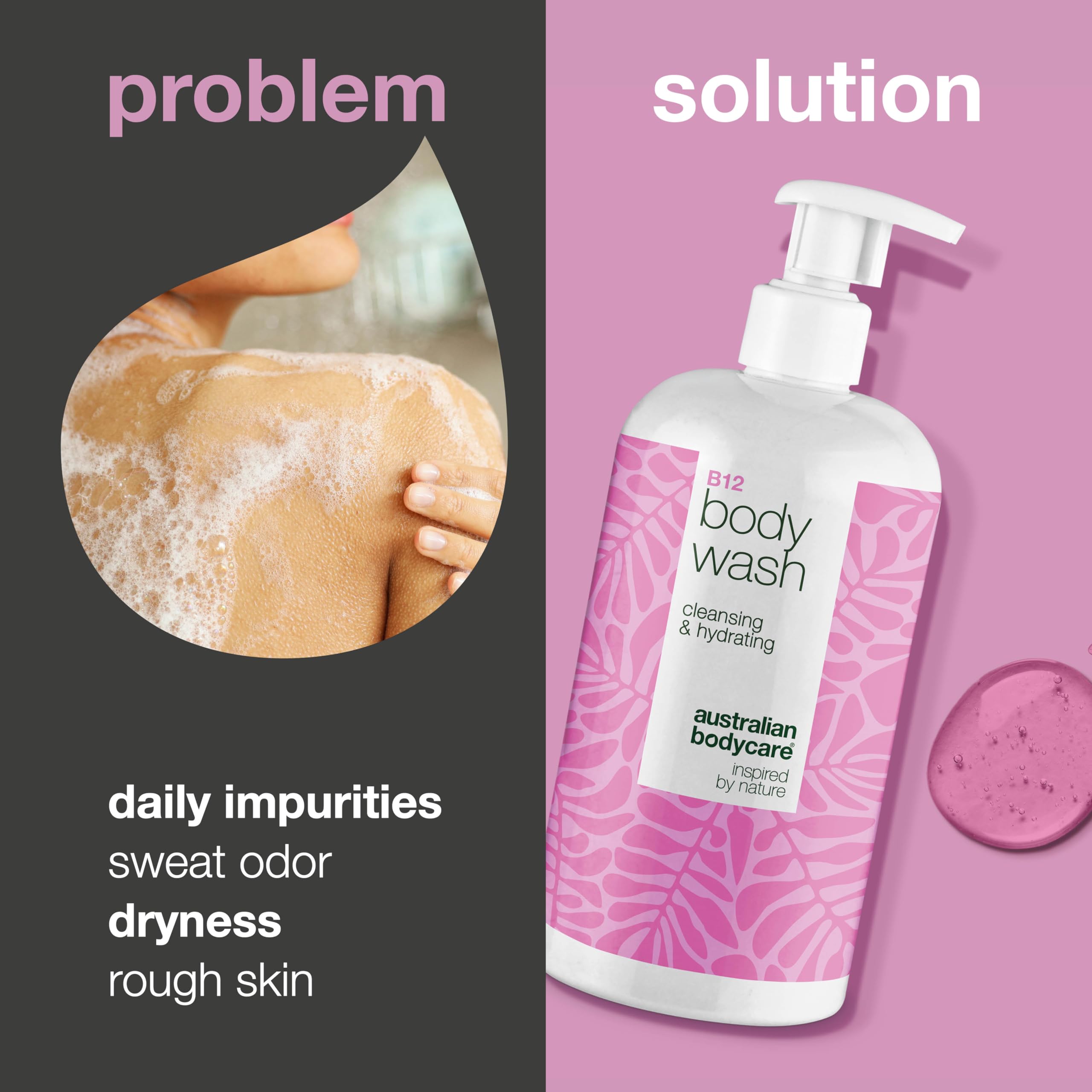 B12 Body Wash 500 ml, Moisturizing Body Wash for Dry & Itchy Skin, Deeply Cleanses & Hydrates, Enriched with Vitamin B12 - Image 2