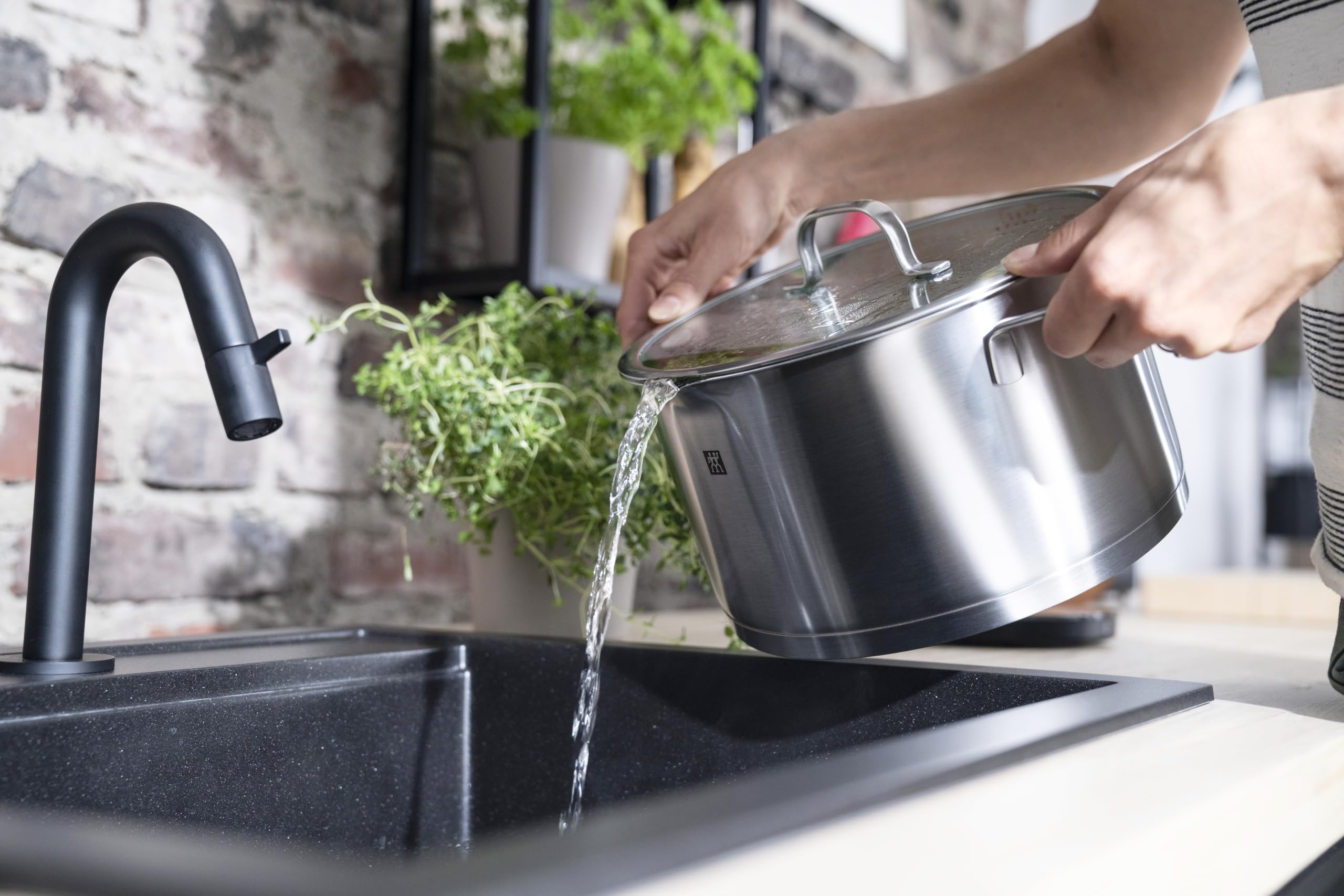 ZWILLING TrueFlow Kochtopfset, 5-teilig, Mit Ausgießfunktion, Induktionsgeeignet, Edelstahl, Silber