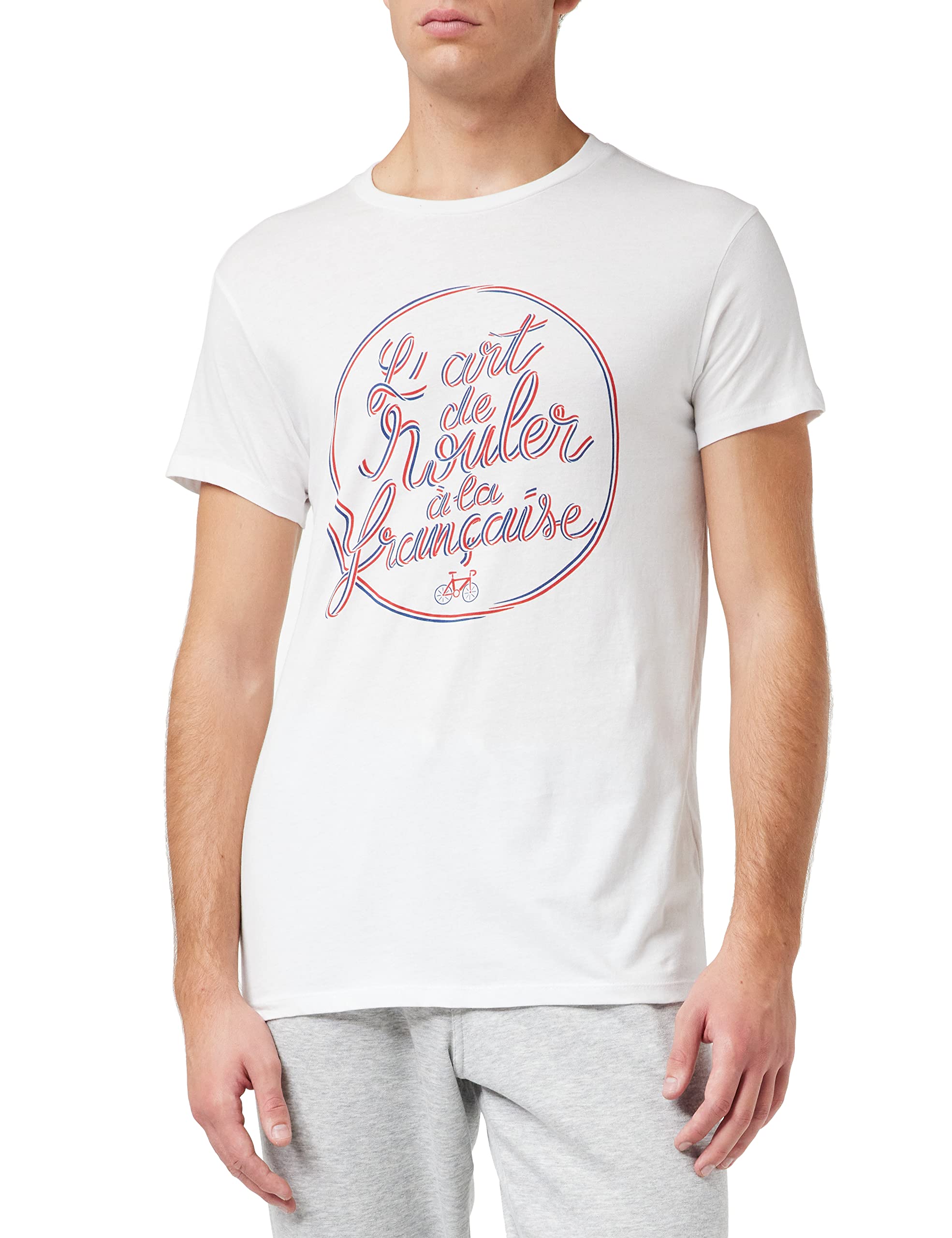 Fédération Française De Cyclisme Men's White Meffcycts002 T-Shirt, M