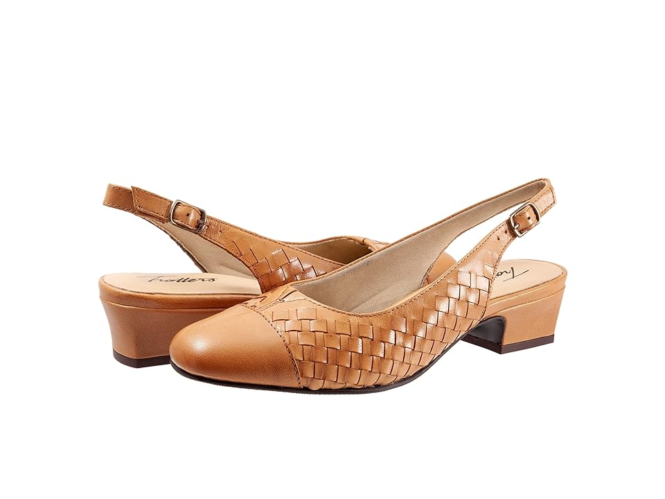 Trotters Dea Woven (Bone) Women's Shoes INTERNATIONAL SHIPPING