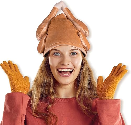 Miniatura 8 de Sombrero de felpa relleno diseño de pavo rostizado de Día de acción de gracias, por Kangaroo