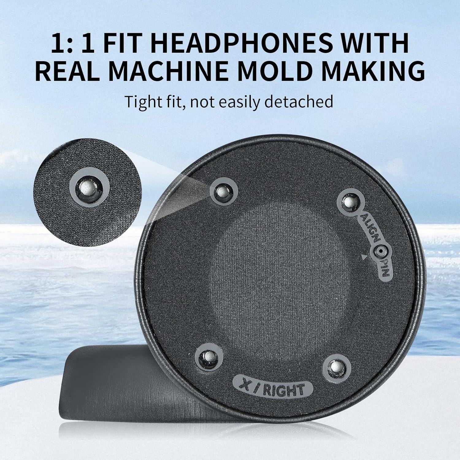 Replacement Earpads Compatible with Philips Audio Fidelio X2 HR X1 Wired Headphones,Ear Pads Cushions with Noise Isolation Foam (Protein Leather)