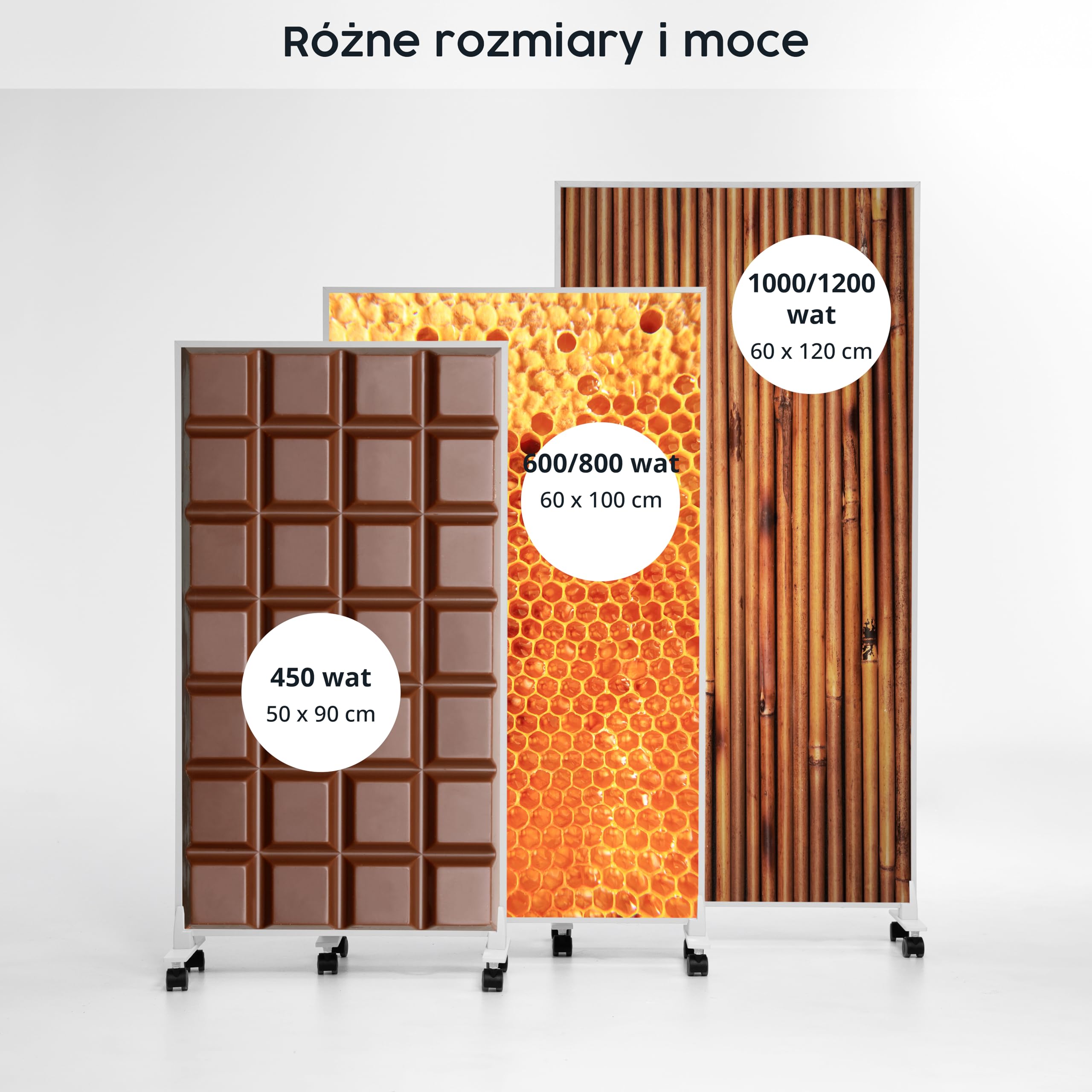 Grzejnik na podczerwień Könighaus w kształcie obrazu – 1000 W – energooszczędny = nagrzewa się w ciągu 2 minut – z nóżkami i termostatem – mobilny grzejnik – przyciąga wzrok motywem: biały