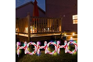 3pcs LED Ho Ho Ho Sign with Stakes and Lights