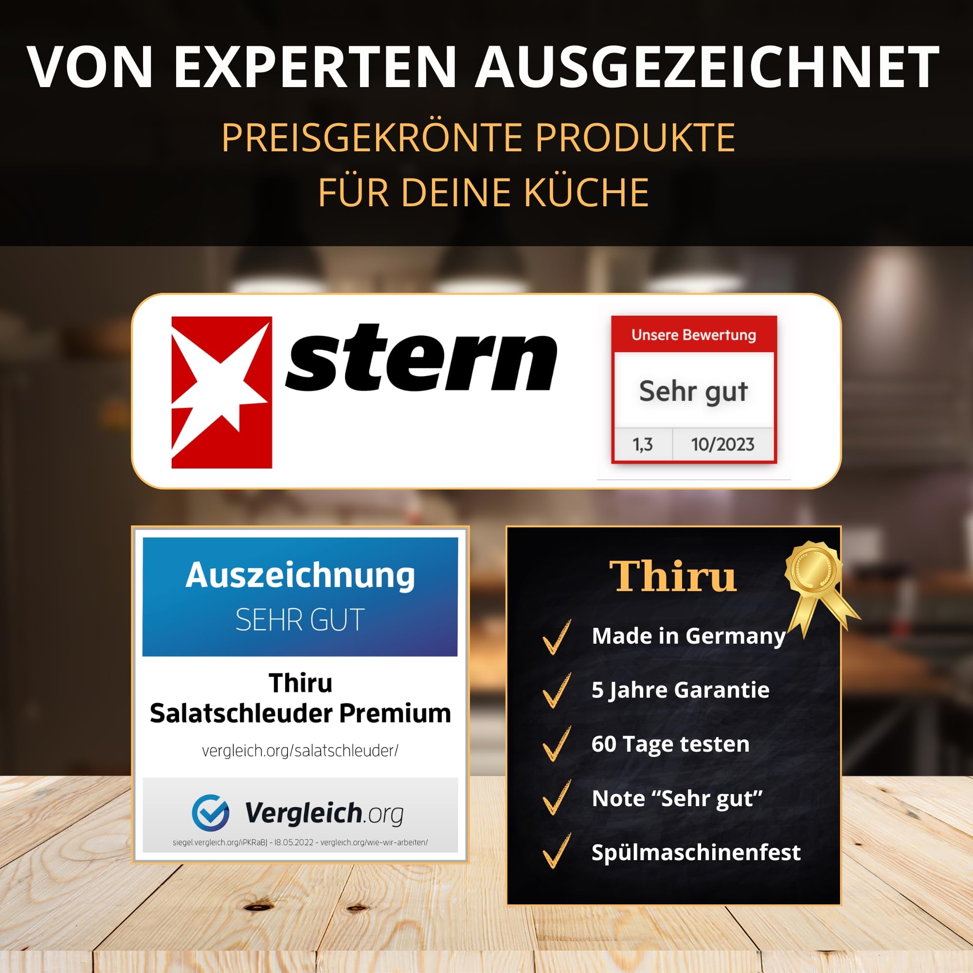 Thiru Premium Kirschentkerner (inkl. Verschleißteil) - hohe Entkernleistung - 100 Tage testen - frische, konservierte, tiefgekühlte Kirschen - mit Spritzschutz - inkl. 25 Rezepte - Made in Germany