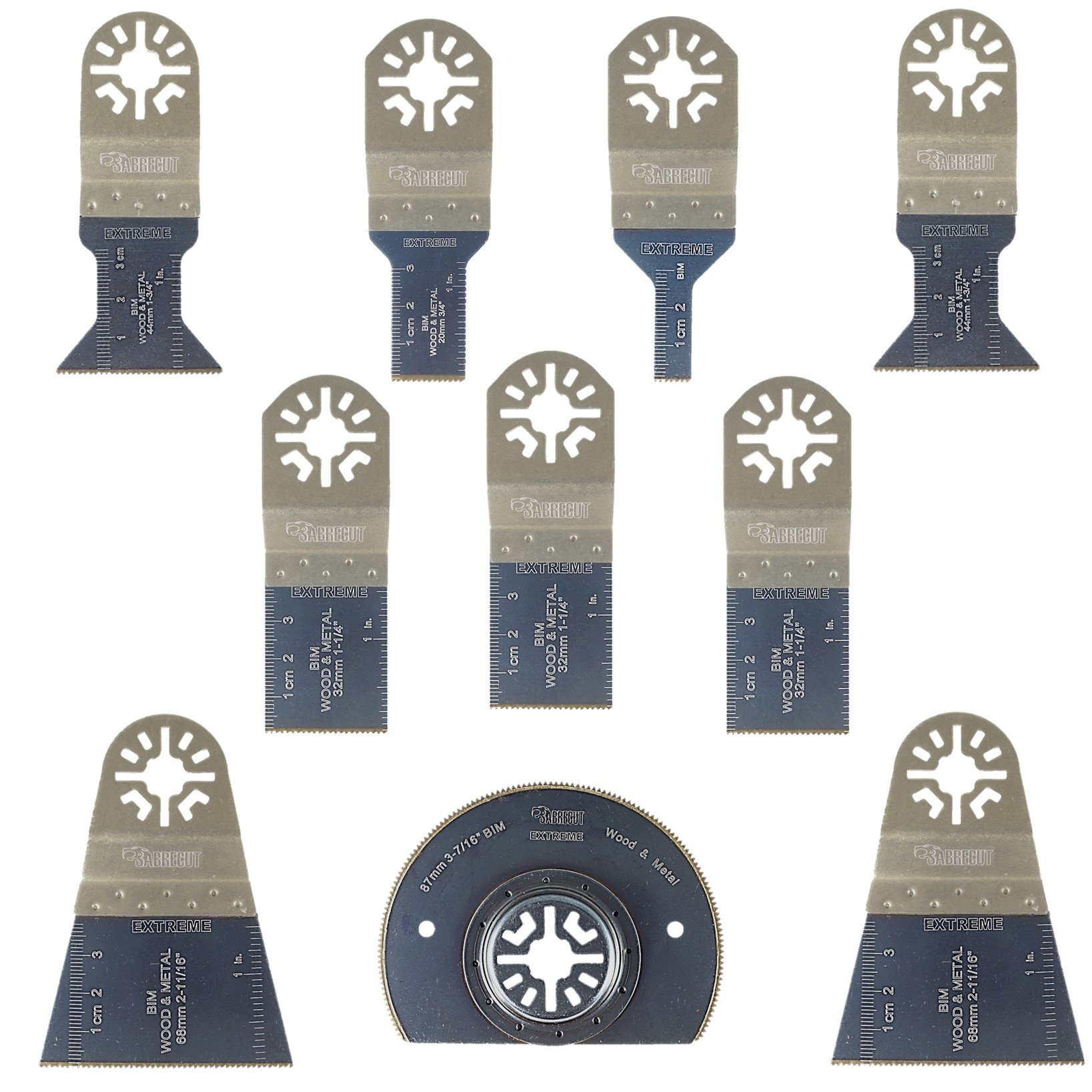 Sabrecut 10 X Prk10bm Bi-Metal Blades Compatible With Bosch Fein (Non-Starlock) Makita Milwaukee Aeg Batavia Einhell Ergotools Hitachi Parkside Ryobi Worx Workzone Multitool Multi Tool Accessories