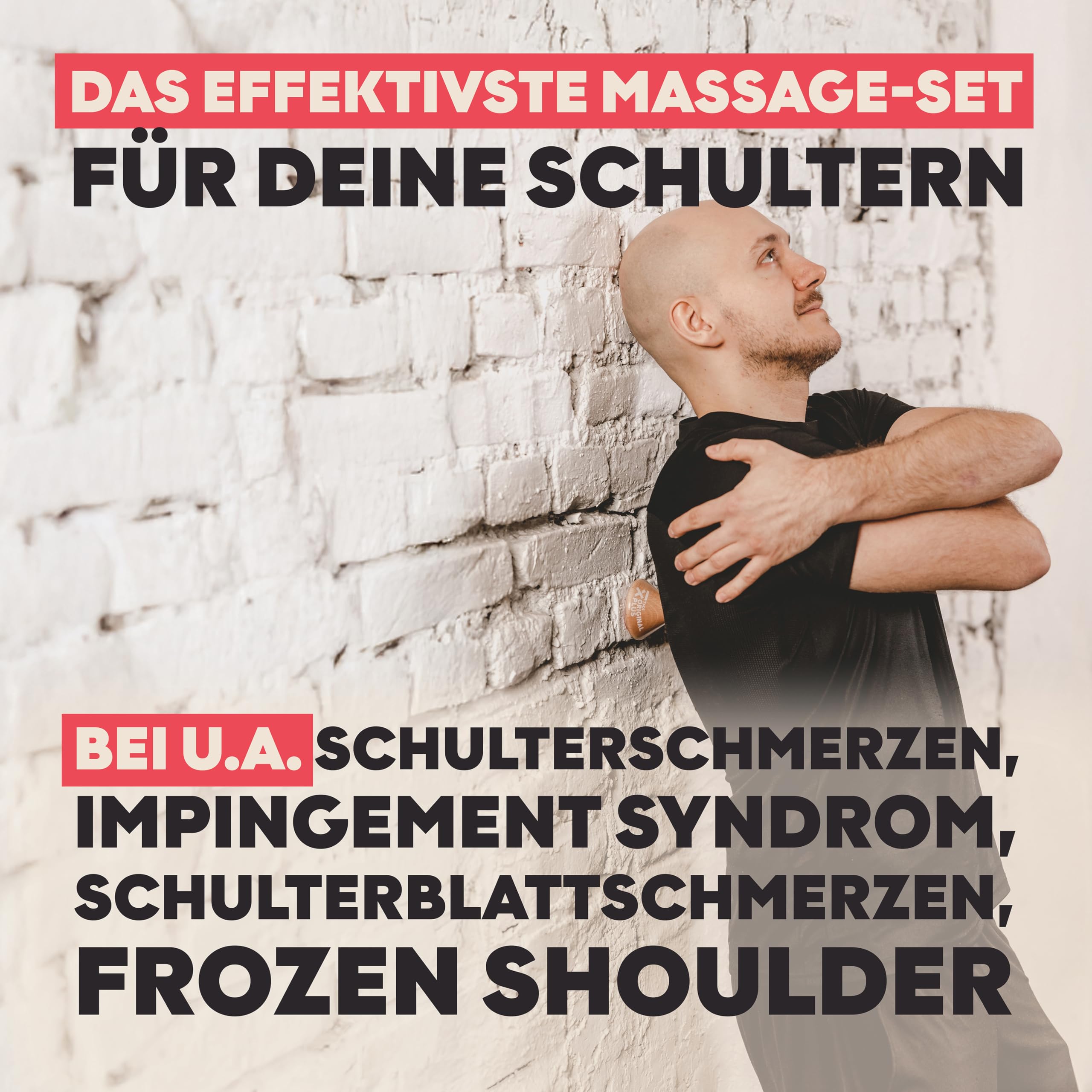 TMX® Zestaw do masażu ramion | akupresura przeciw bólom ramion | masaż punktów bólowych | naciskanie punktów spustowych | masaż punktów spustowych | 3 narzędzia spustowe w jednym zestawie