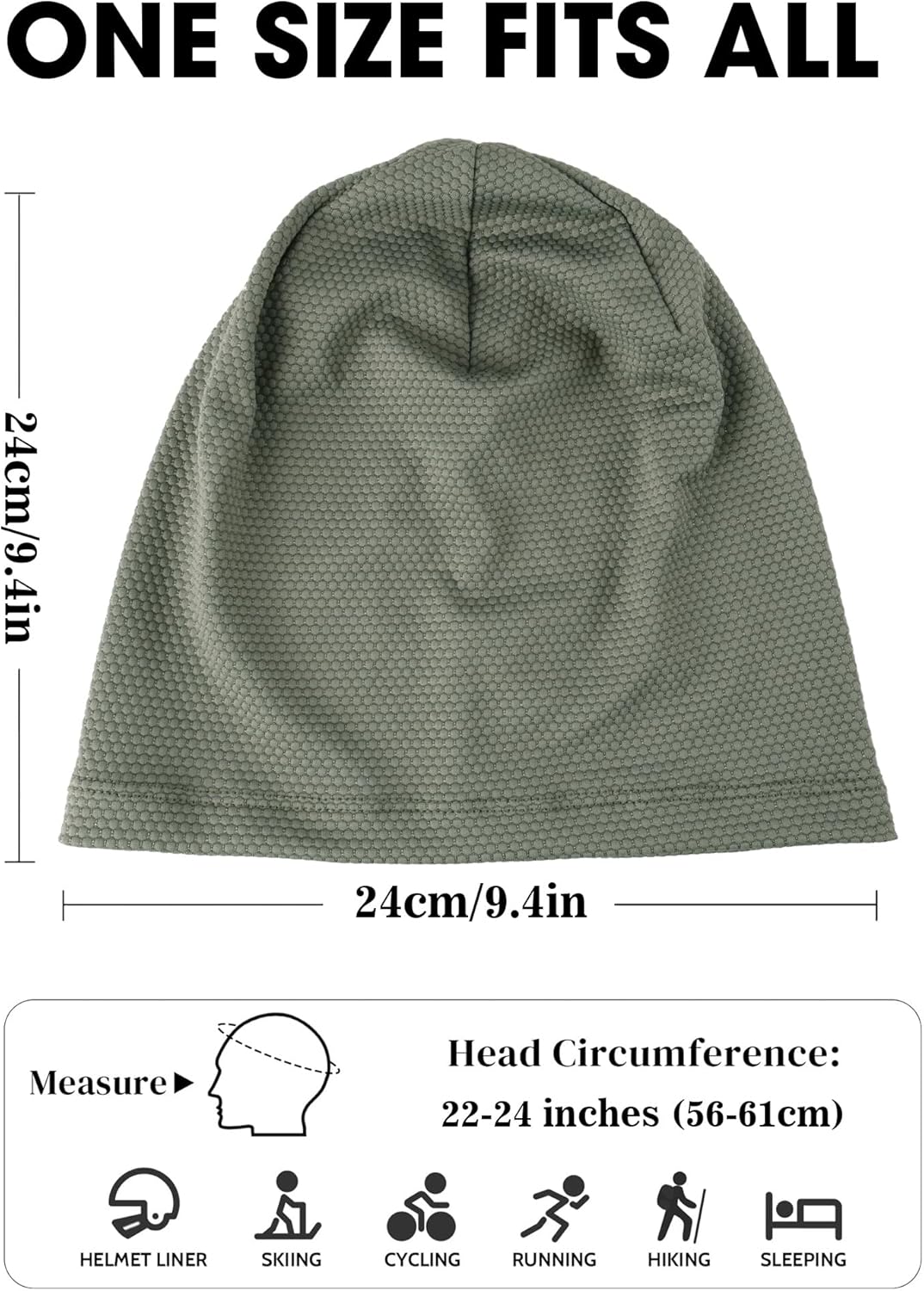 WTACTFUL 1Pack / 2 Pack Skull Caps for Men & Women - Breathable 3D Mesh Running Caps for Cycling, Gym - Image 8