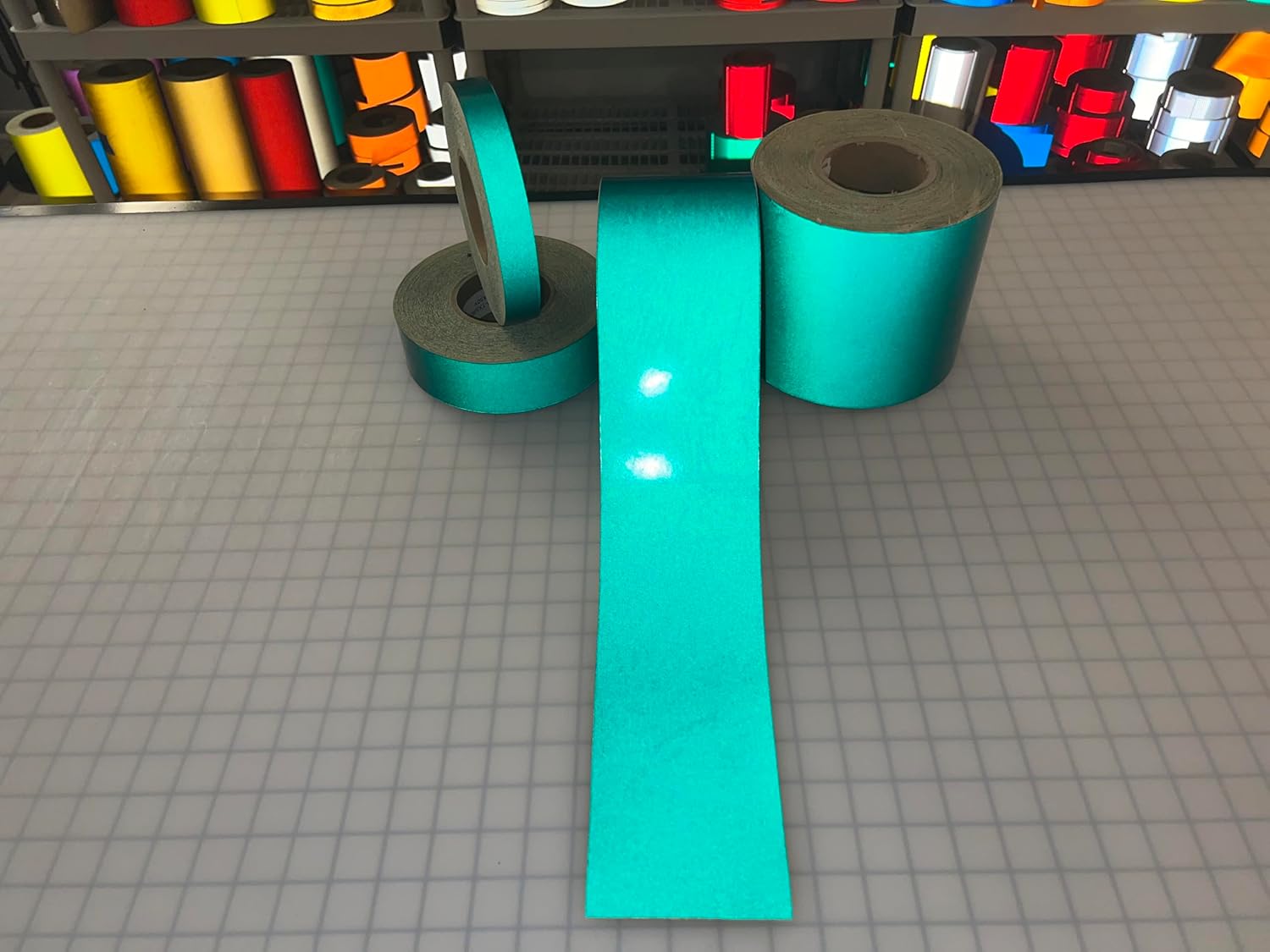 Green Reflective Tape Type 2 Super Engineer Grade 1"" 2"" 4"" 6"" Nikkalite Retroreflective Glassbead SEG (4"" x 10'), Green_SEG-4.10