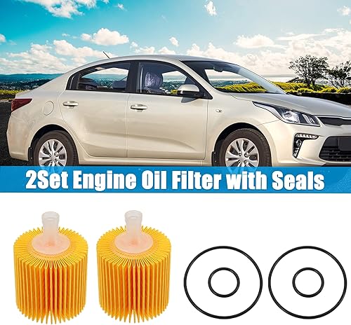Miniatura 2 de X AUTOHAUX Filtro de aceite de motor, 04152-YZZA1, 04152-31090, 04152-YZZG1 para Toyota Avalon Camry Highlander RAV4 Tacoma Sienna, juego de 2