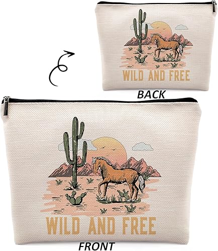 Miniatura 2 de Bolsa de cosméticos de vaquera rosa, suministros escolares occidentales para niñas adolescentes, bolsa de maquillaje para bolso, bolsa de maquillaje