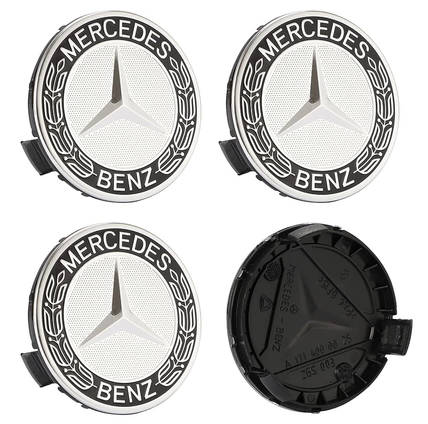 HUIYI 4PCS Replacement Wheel Center Caps Parts Compatible with Mercedes Benz,75mm/2.95'' Rim Center Hub Caps for (75 heise md ms)