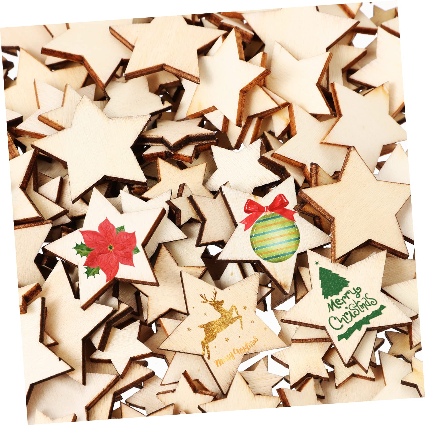 ARTIBETTER 3 Set Stelle Legno Non Rifinite Decorazioni in Legno Per Fai Da Te Per Natale E Decorazioni Per La Casa Per Creazioni E Regali Unici 500 Pezzi*3