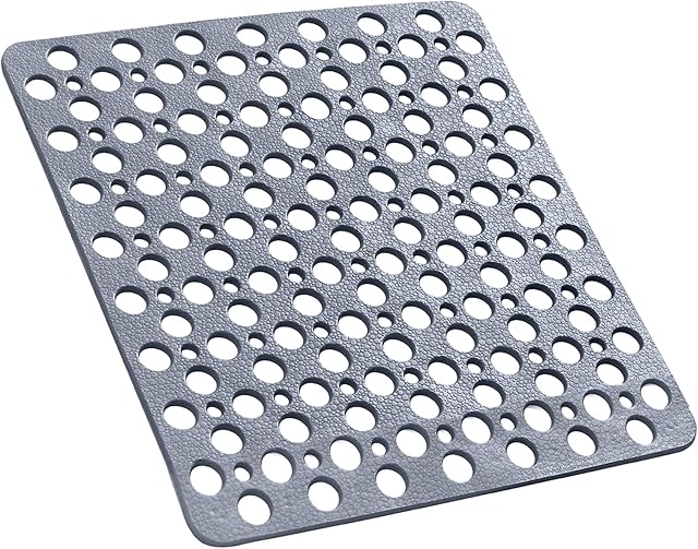 Bath Shower Mats Non Slip Extra Large Durable Square Anti Mould Rubber Inside Bathtub Matt with Modern Design & Comfortable Suction Cups | Machine Washable | Size (53CM*53CM)