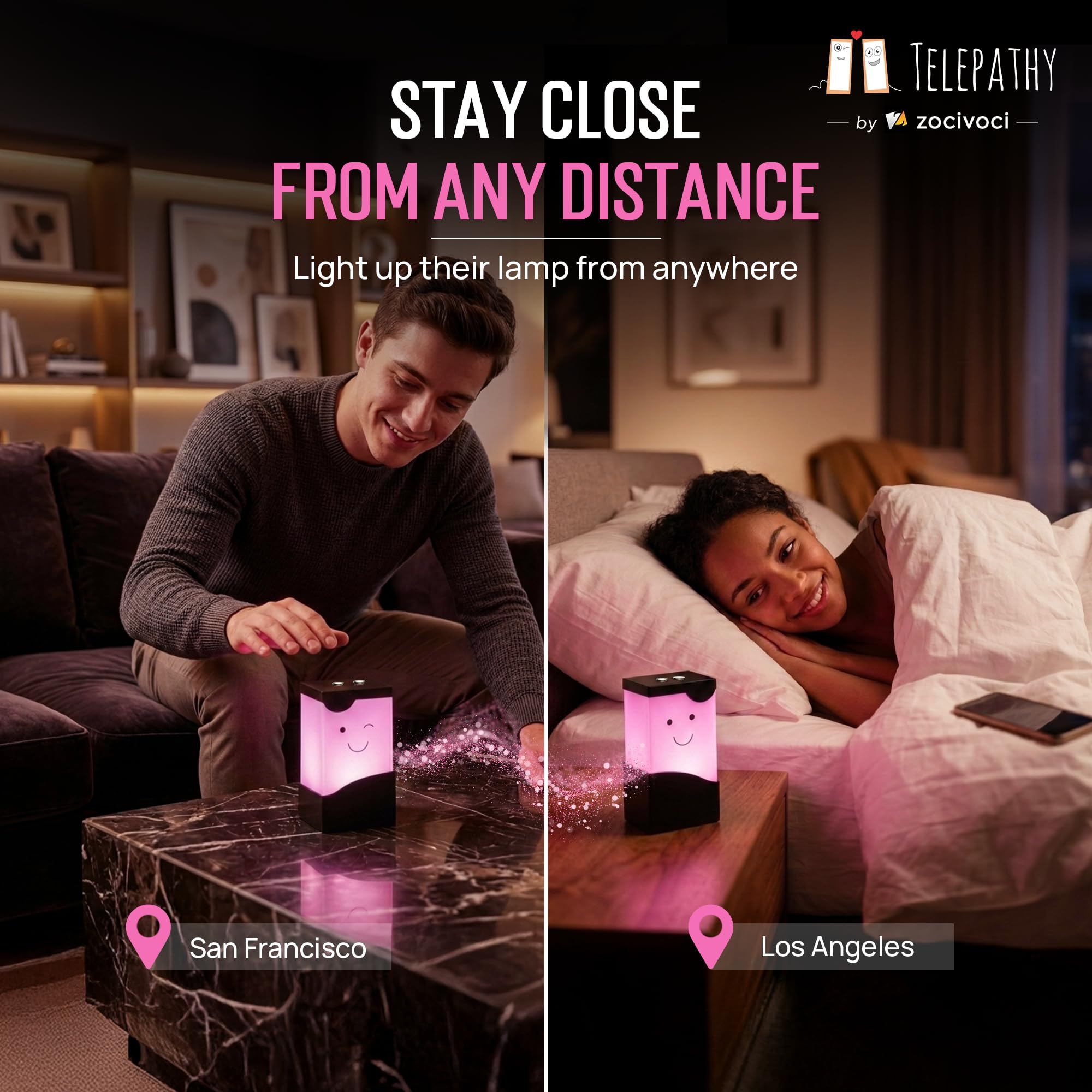 ZOCI VOCI Friendship Lamps, Telepathy Toddlers, Long Distance WiFi