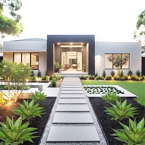 Miniatura 3 de Ttranewsoo Plantas artificiales de agave, grandes resistentes a los rayos UV, macetas de agave falsas para decoración de interiores y exteriores (1,