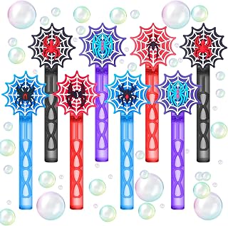 24Pcs Spider Bubble Wands for Kids Party Favors | Birthday Party Supplies,Classroom Prizes,Pinata Goodie Bag Stuffers,Gift
